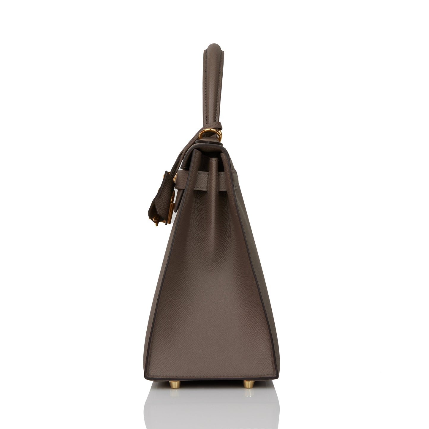 Luxury Hermes Kelly Sellier 28 Etain Epsom Gold Hardware