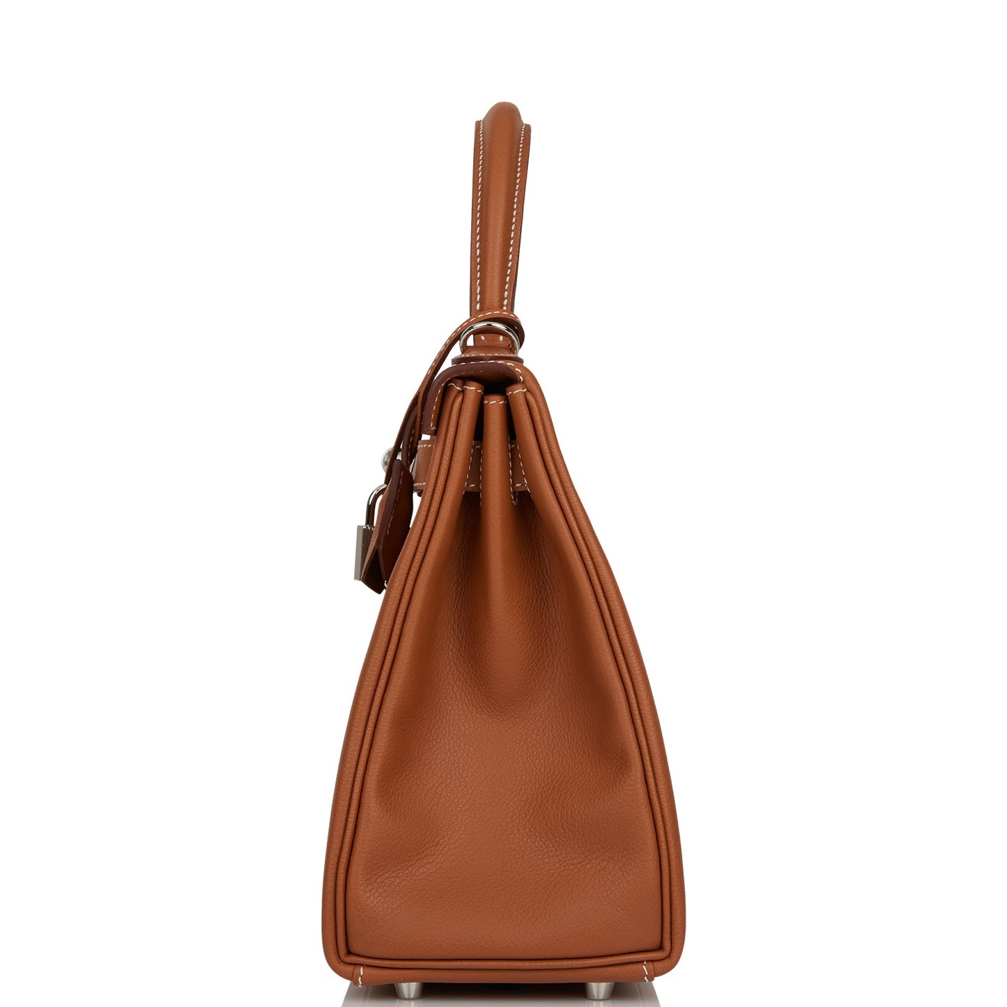 Luxury Hermes Kelly Retourne 28 Gold Evercolor Palladium Hardware