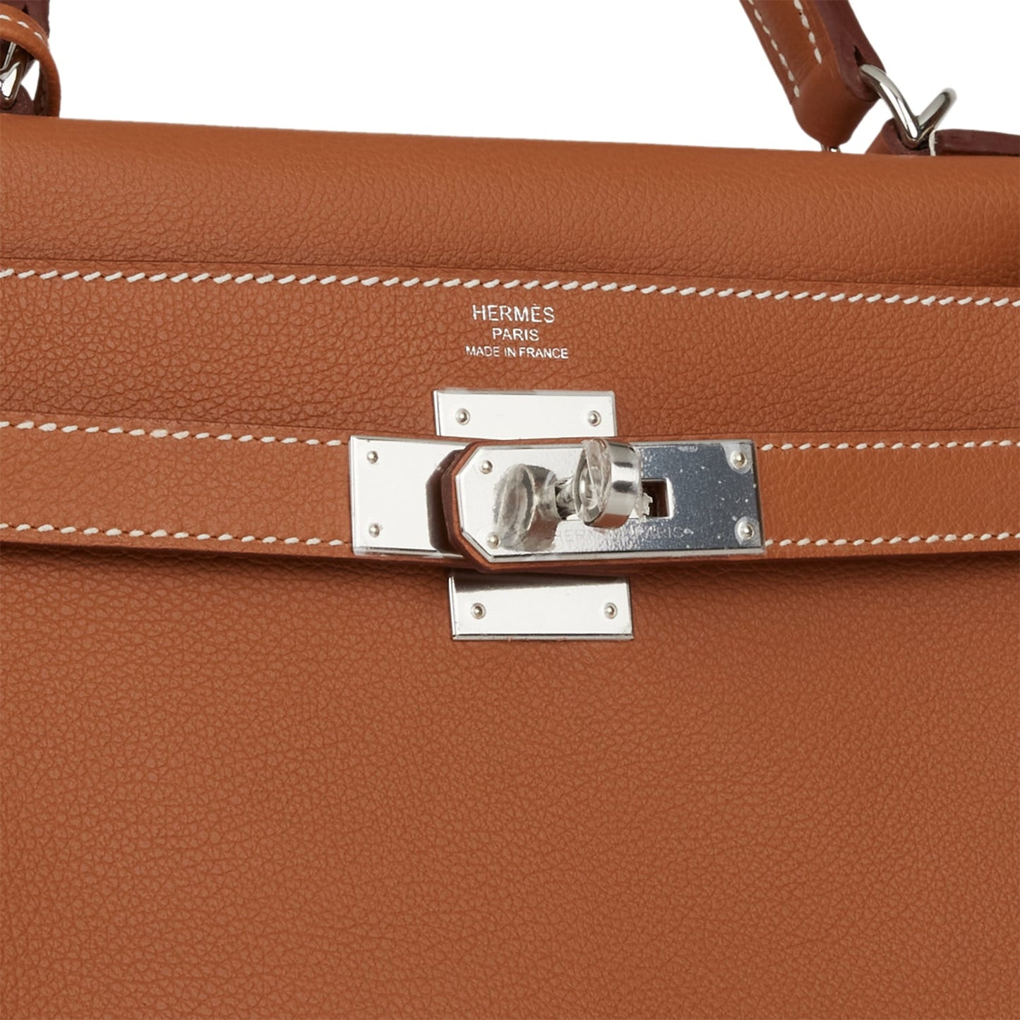 Luxury Hermes Kelly Retourne 28 Gold Evercolor Palladium Hardware