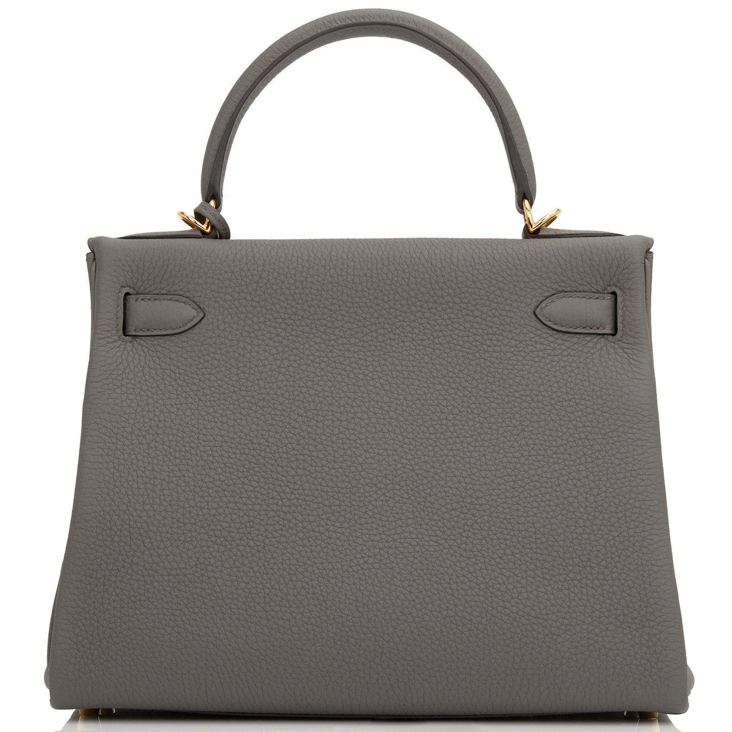 Luxury Hermes Kelly Retourne 28 Etain Togo Gold Hardware