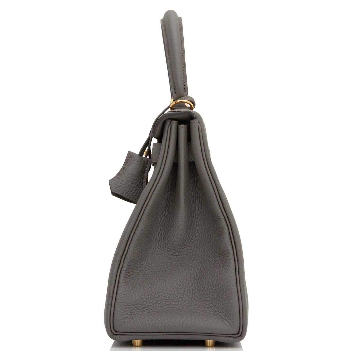 Luxury Hermes Kelly Retourne 28 Etain Togo Gold Hardware