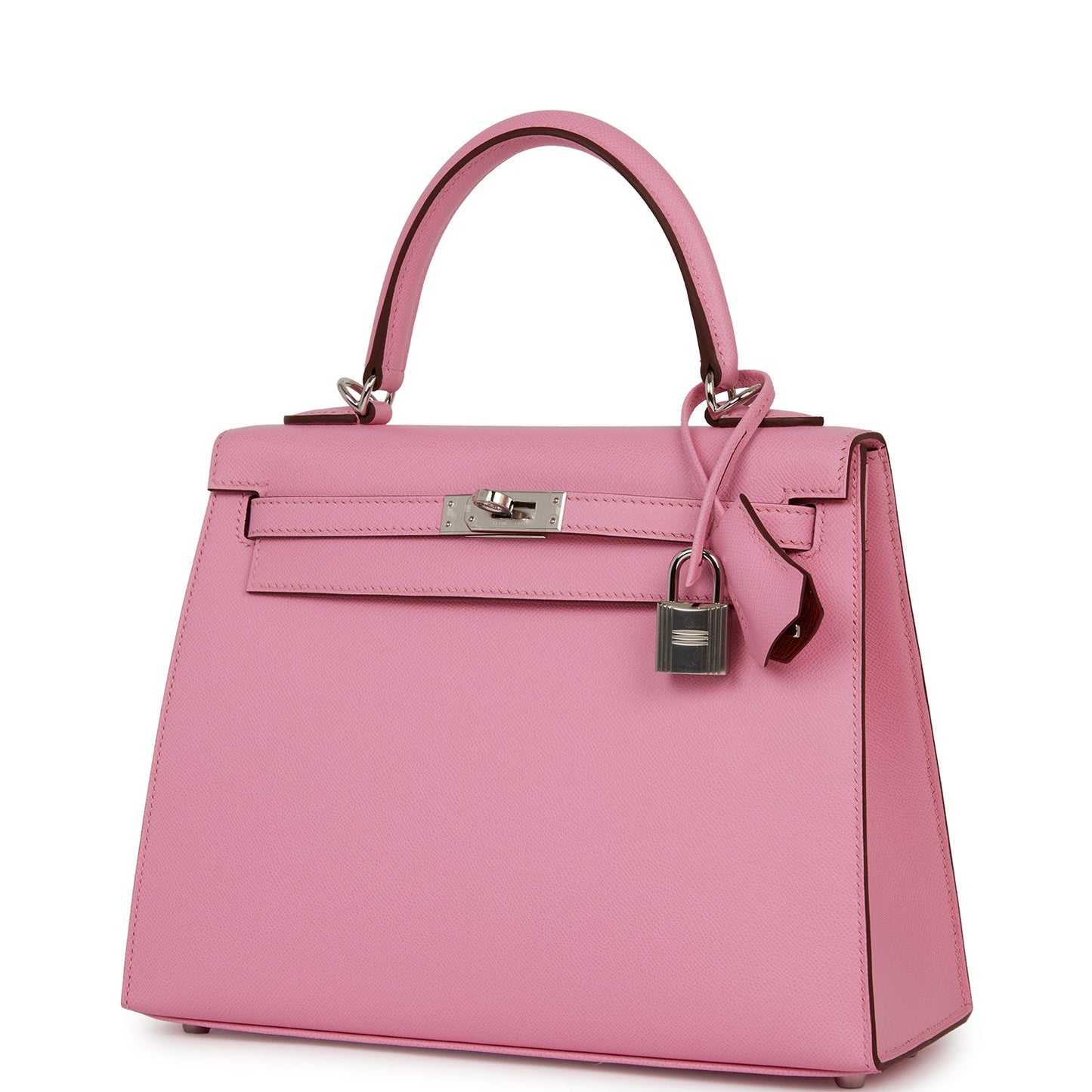 Luxury Hermes Kelly Sellier 25 Pink Verso Madame Palladium Hardware