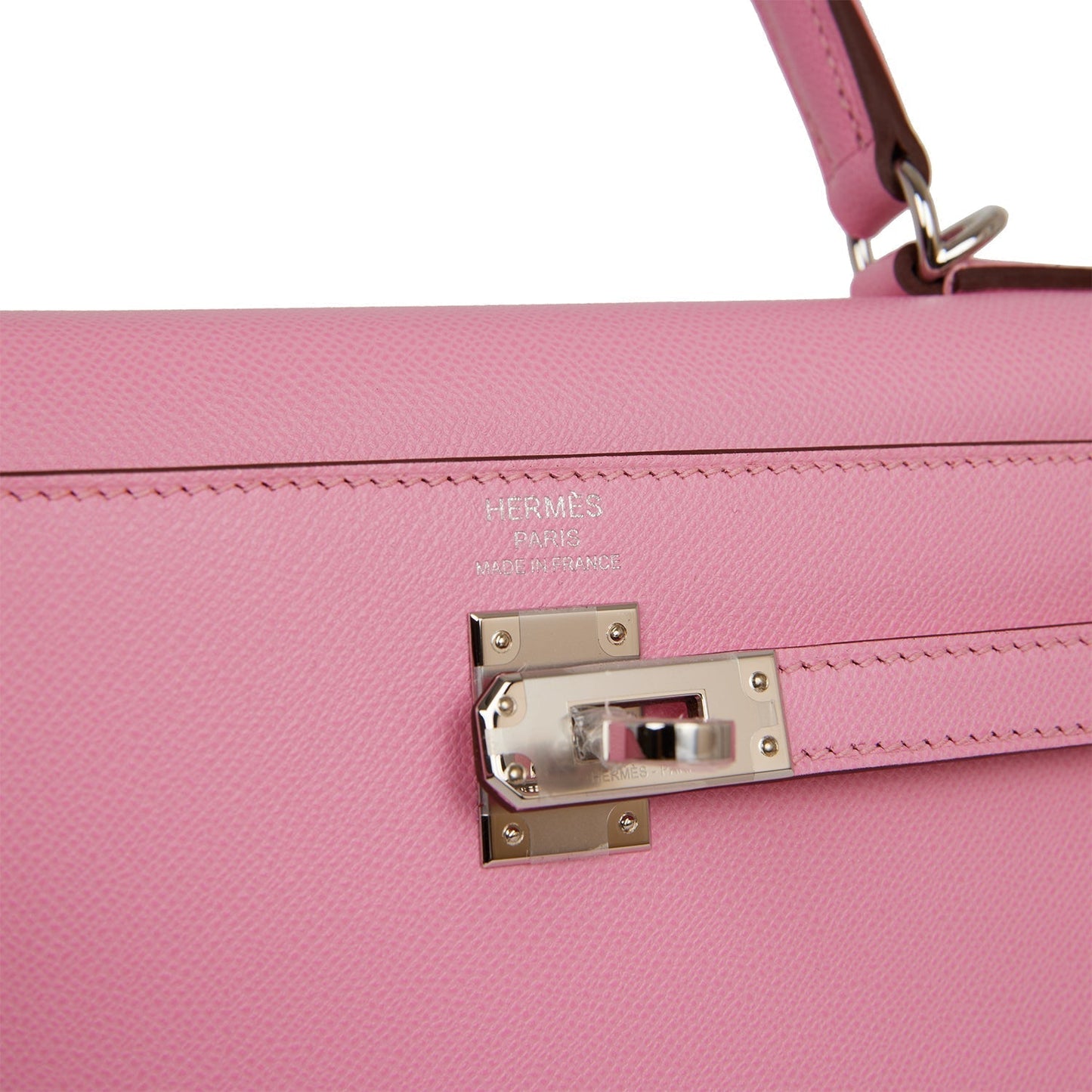 Luxury Hermes Kelly Sellier 25 Pink Verso Madame Palladium Hardware