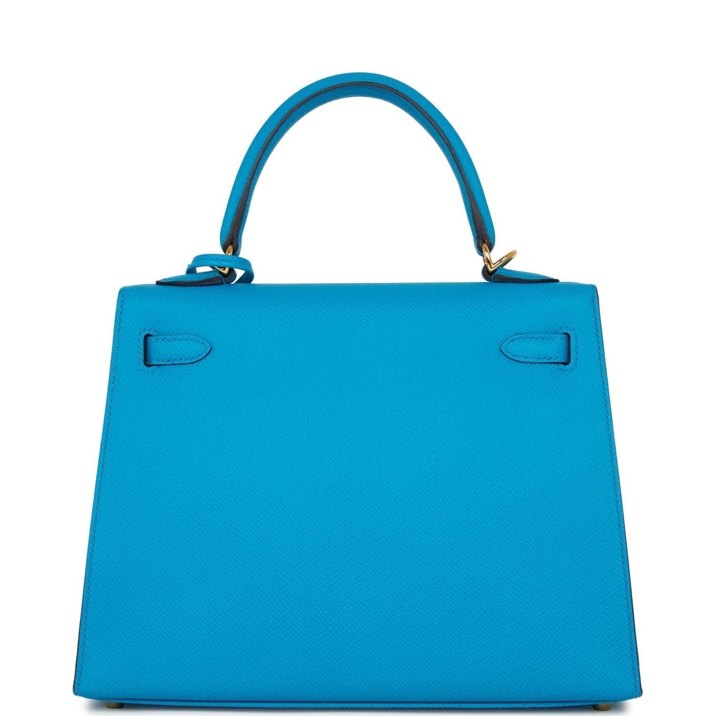 Luxury Hermes Kelly Sellier 25 Bleu Frida Epsom Gold Hardware