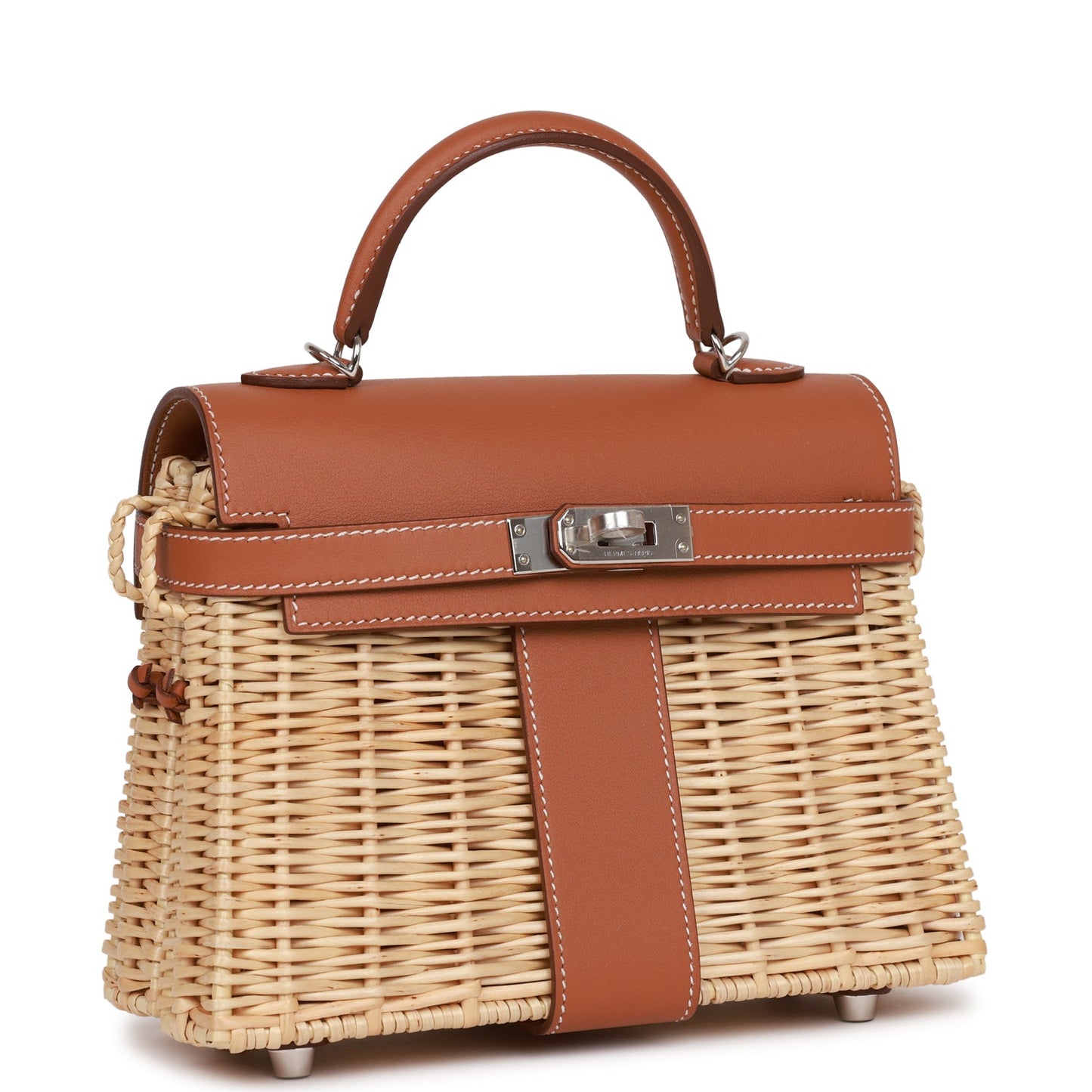 Top Quality Luxury Hermes Mini Picnic Kelly 20 Gold Swift Palladium Hardware