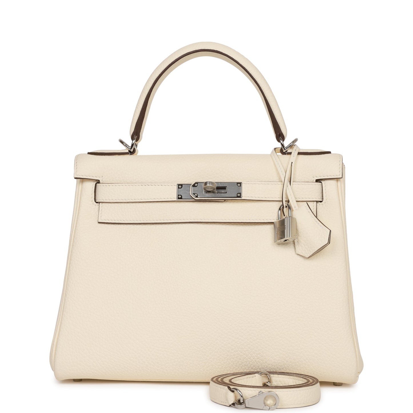 Luxury Hermes Kelly Retourne 28 Nata Clemence Palladium Hardware