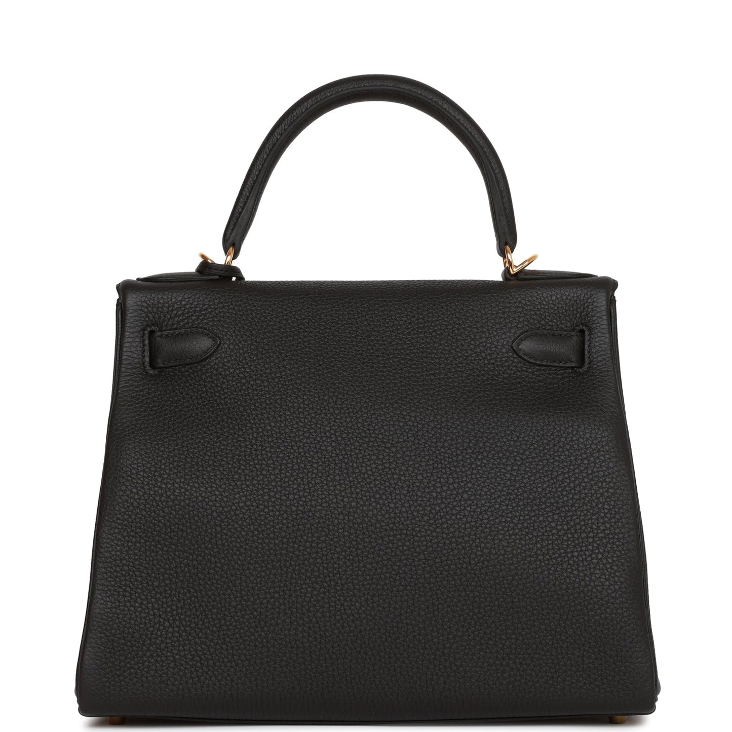 Luxury Hermes Kelly Retourne 28 Black Togo Gold Hardware