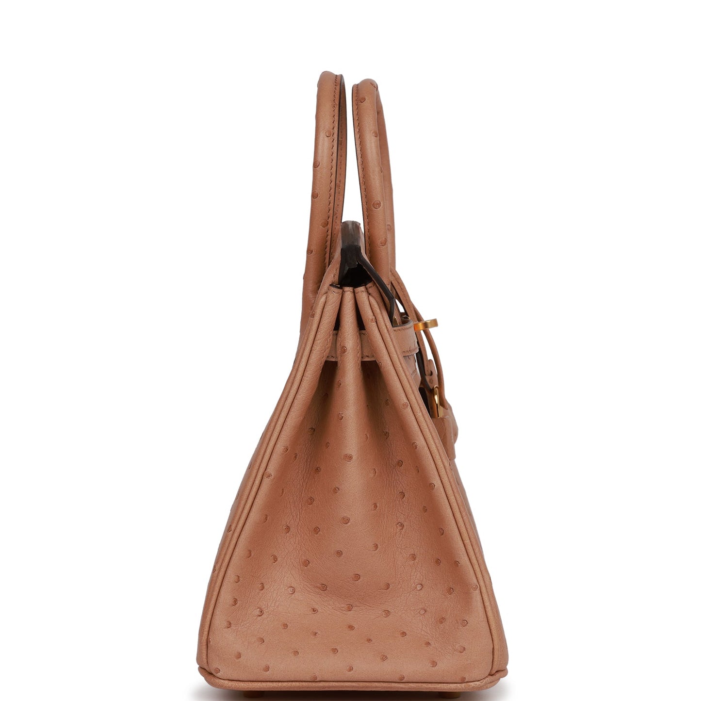 Luxury Hermes Birkin 25 Chai Ostrich Gold Hardware