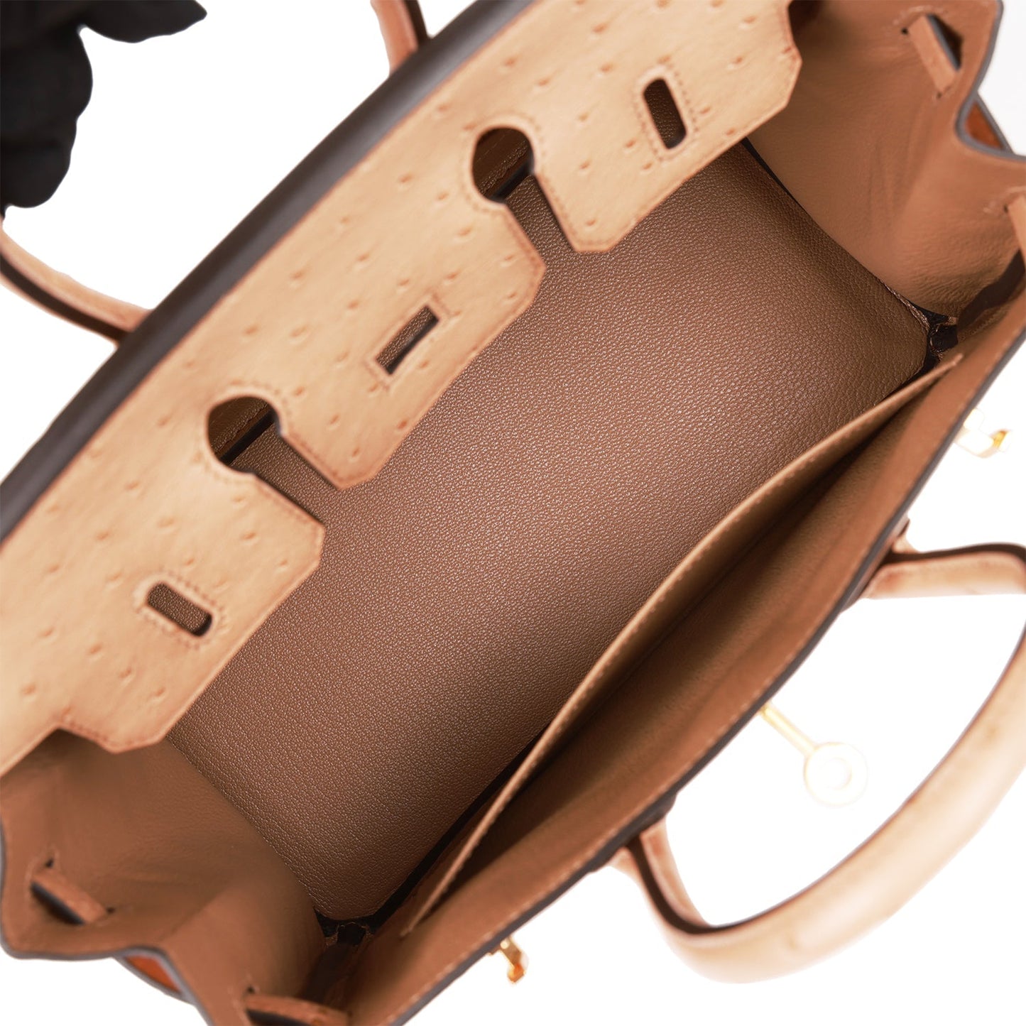 Luxury Hermes Birkin 25 Chai Ostrich Gold Hardware