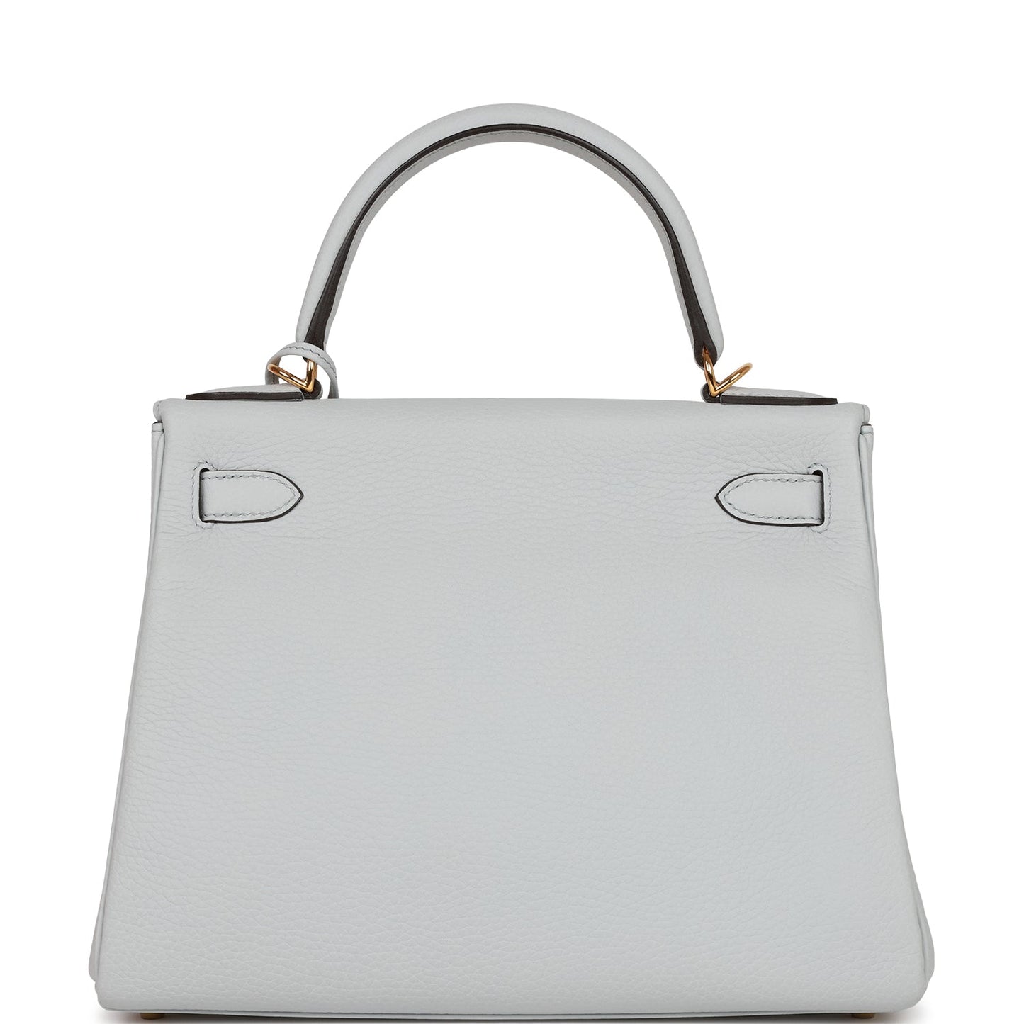 Luxury Hermes Kelly Retourne 28 Bleu Pale Clemence Gold Hardware