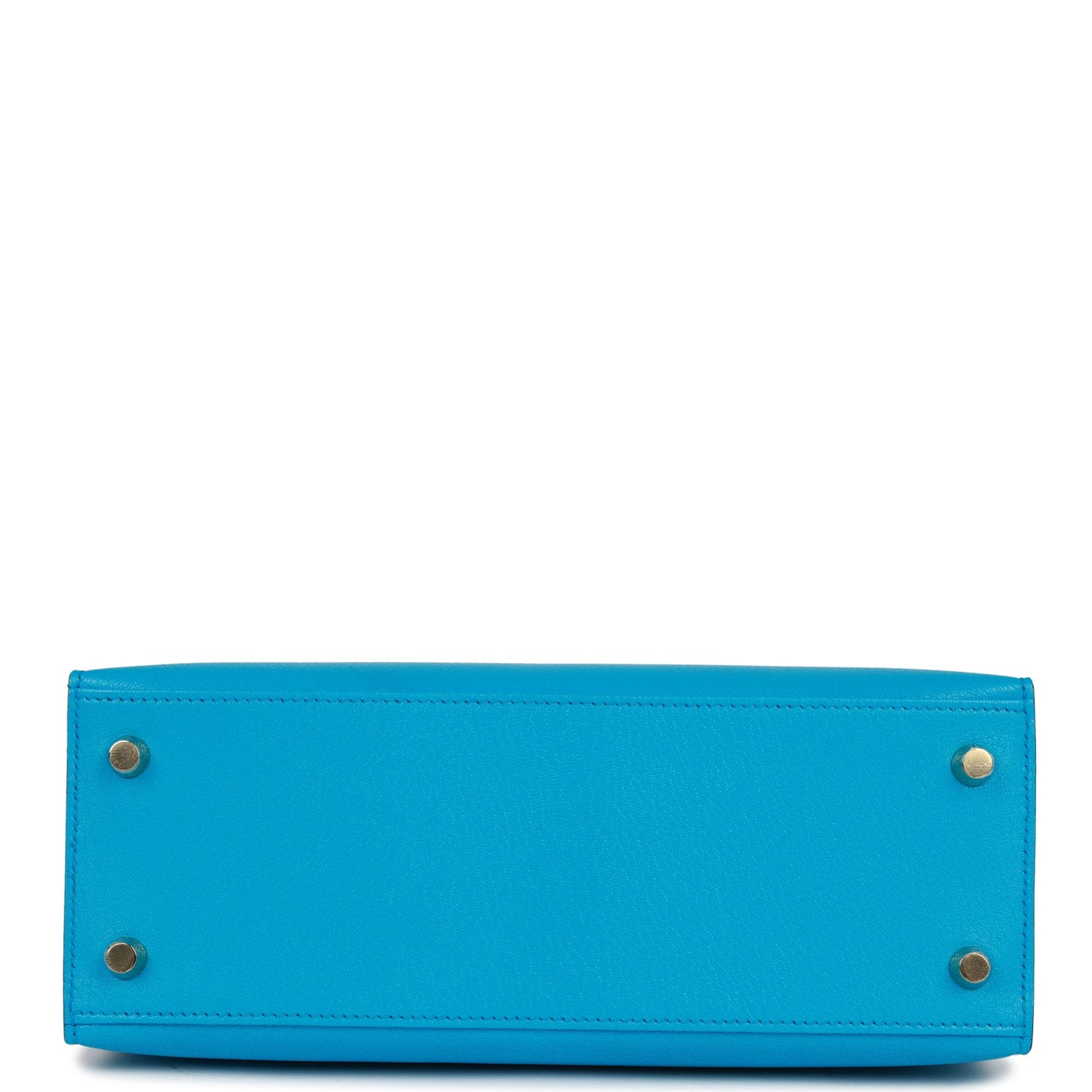 Luxury Hermes Kelly Sellier 25 Bleu Frida Chevre Gold Hardware