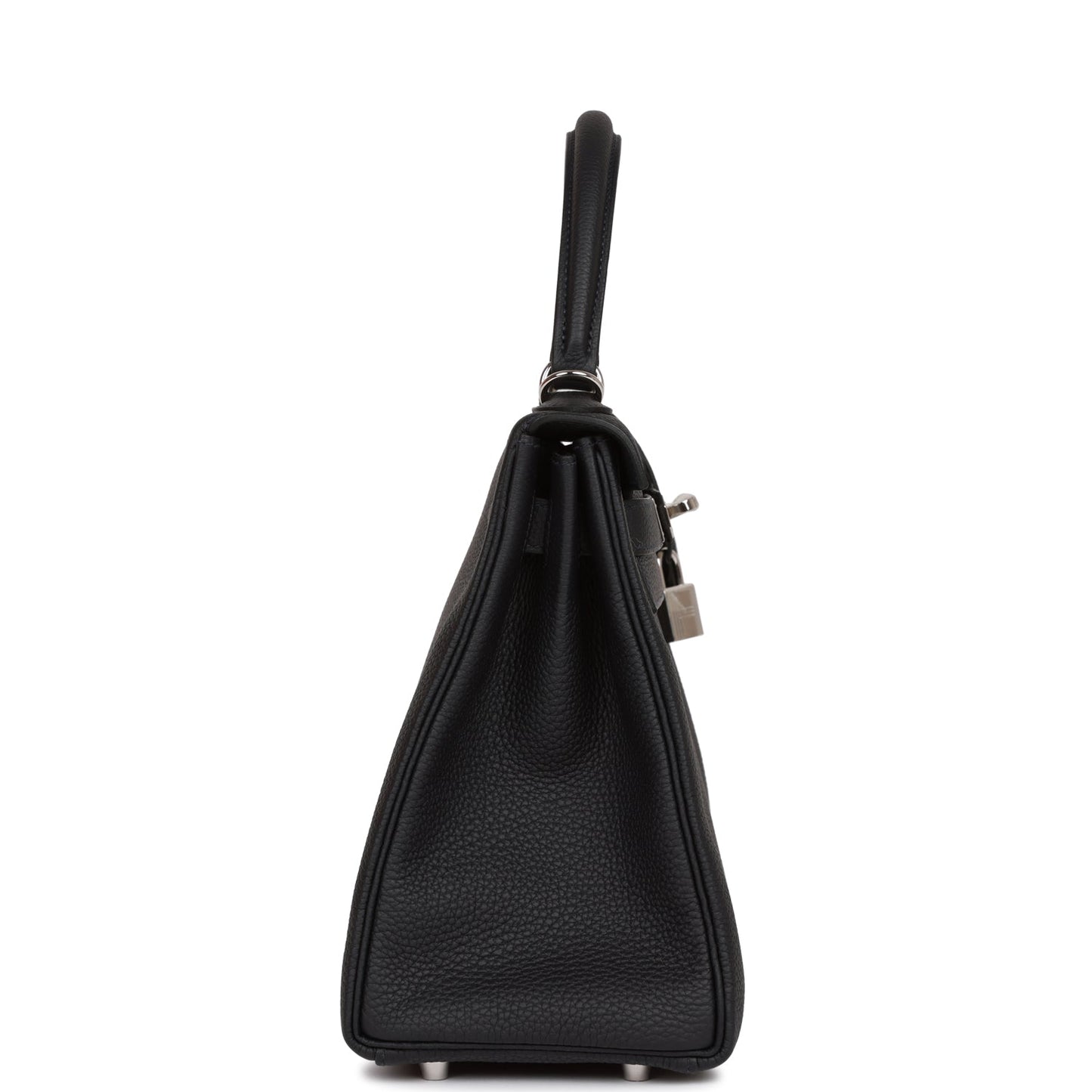 Luxury Hermes Kelly Retourne 28 Caban Togo Palladium Hardware