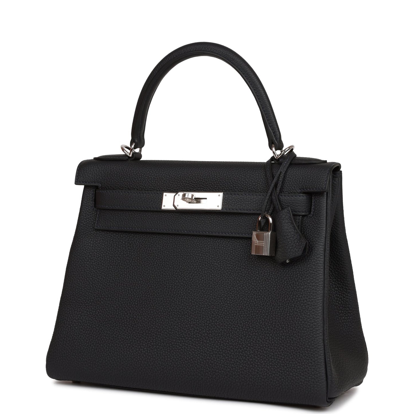 Luxury Hermes Kelly Retourne 28 Caban Togo Palladium Hardware