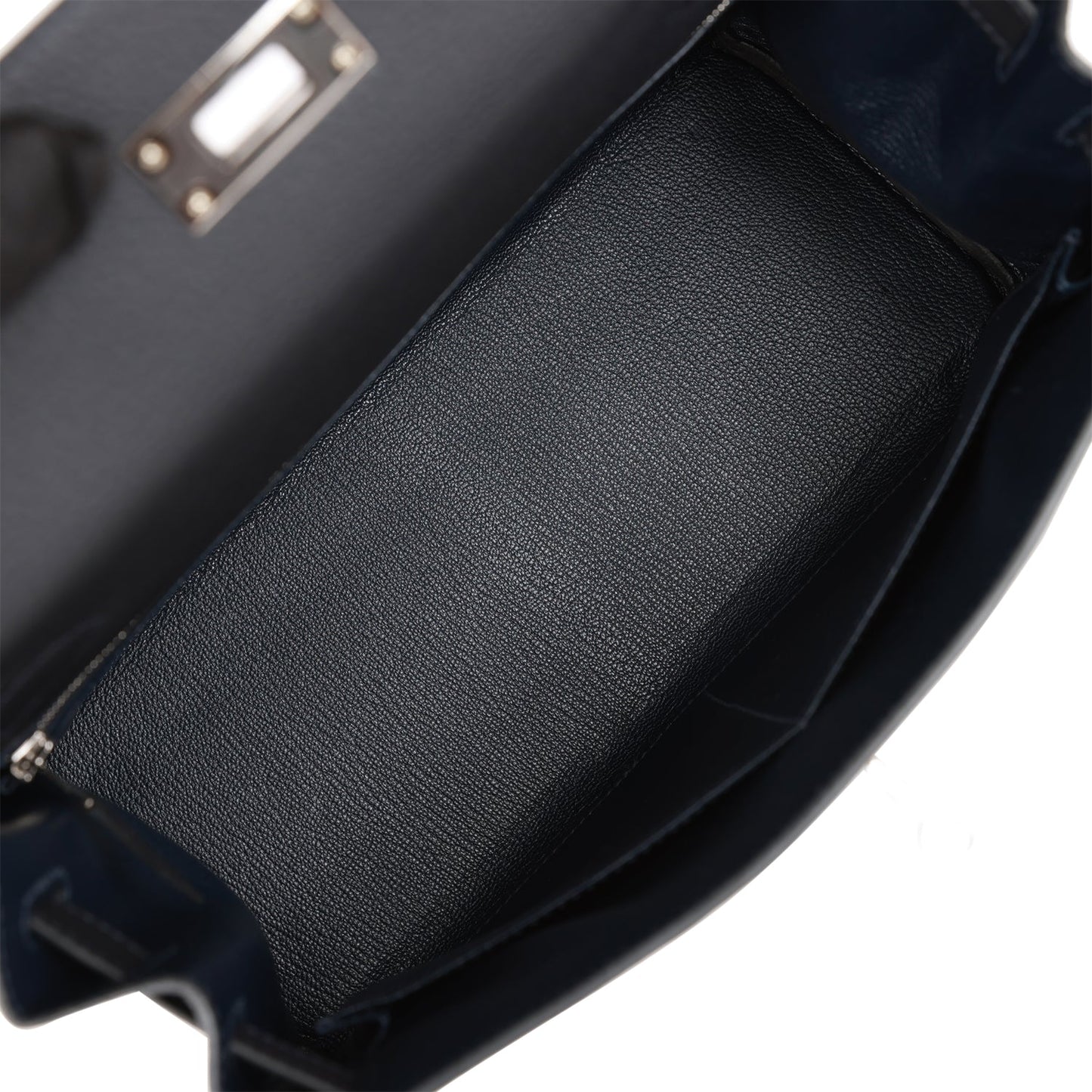 Luxury Hermes Kelly Retourne 28 Caban Togo Palladium Hardware