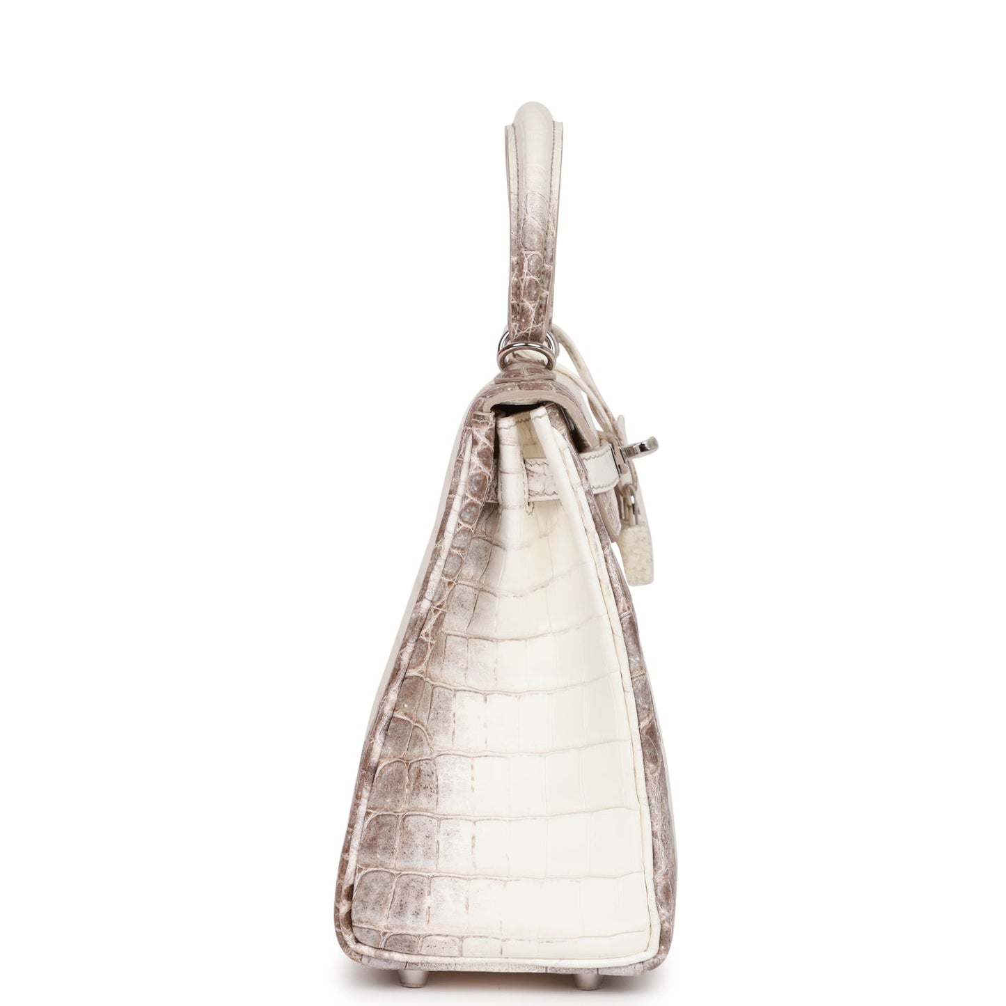 Luxury Hermes Kelly Retourne 25 Himalaya Niloticus Crocodile Palladium Hardware