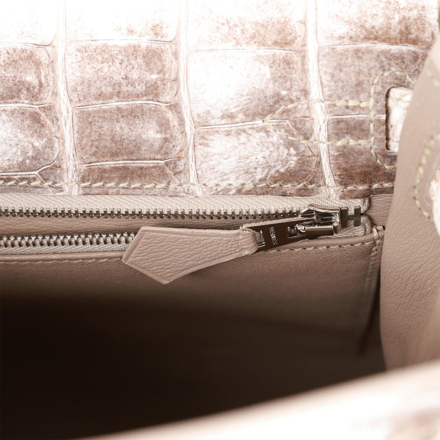 Luxury Hermes Kelly Retourne 25 Himalaya Niloticus Crocodile Palladium Hardware