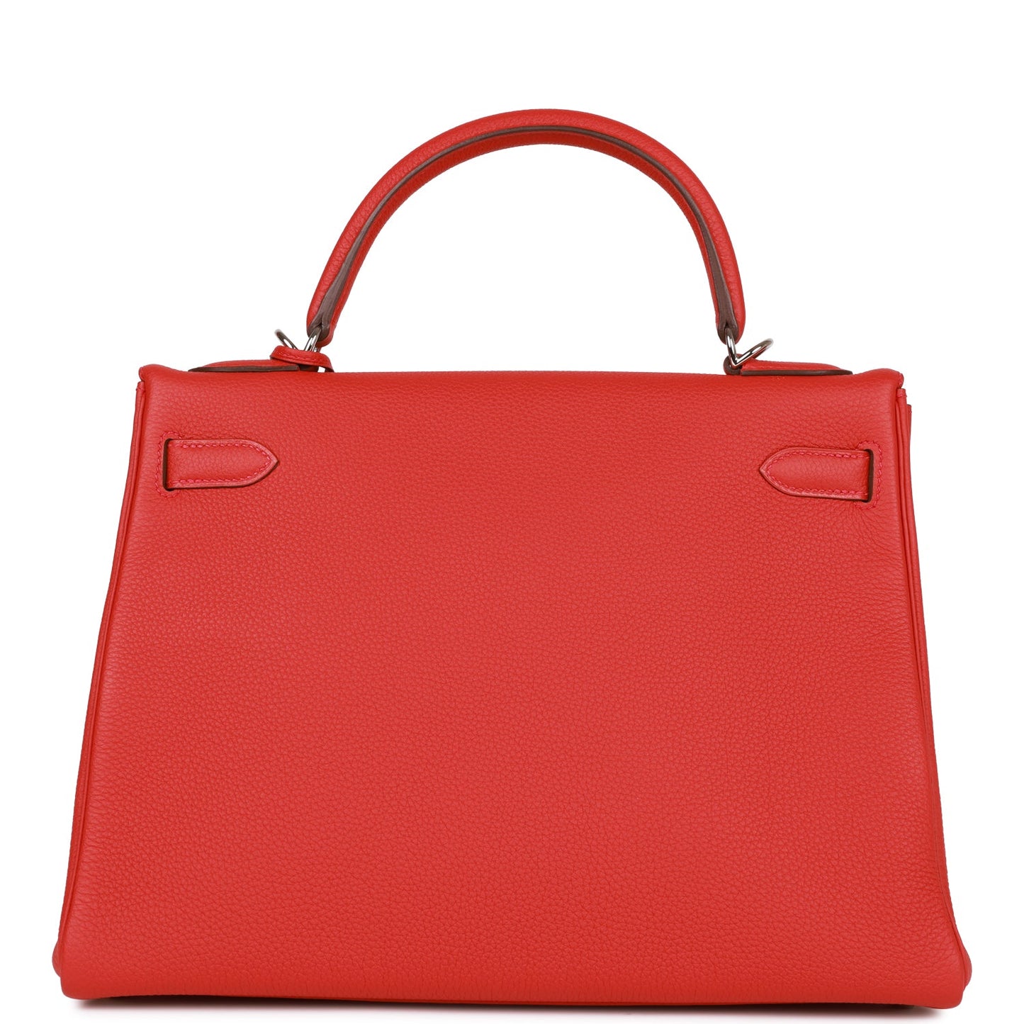 Luxury Hermes Kelly Retourne 32 Geranium Togo Palladium Hardware