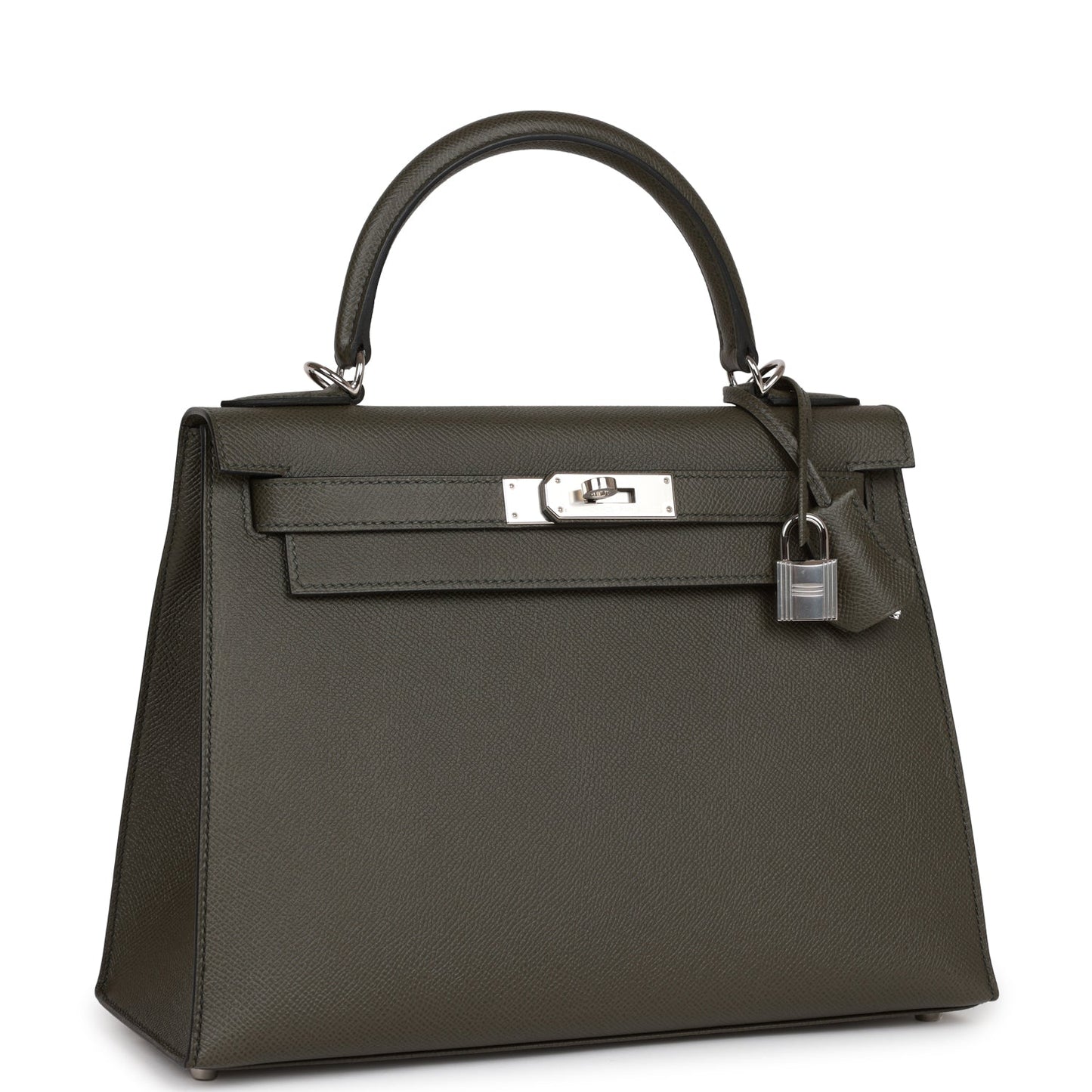 Luxury Hermes Kelly Sellier 28 Vert De Gris Epsom Palladium Hardware