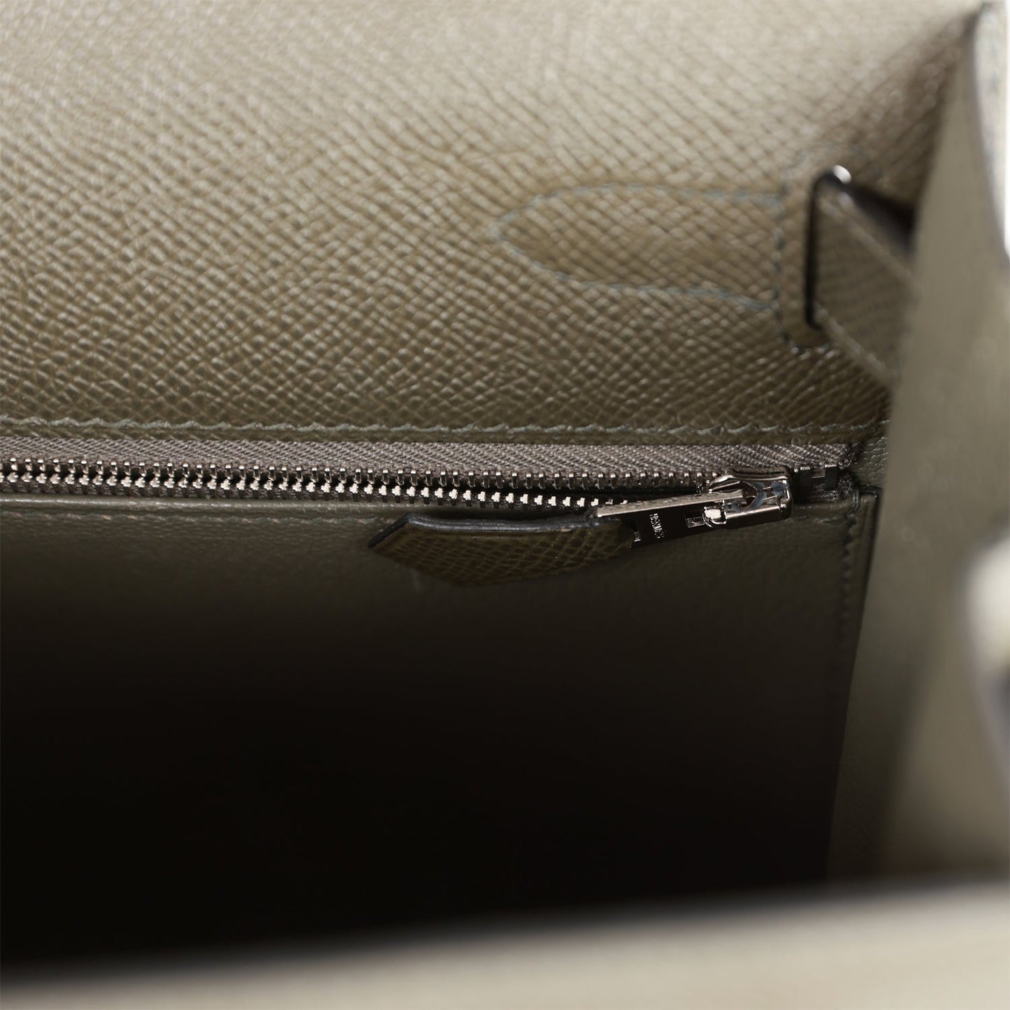Luxury Hermes Kelly Sellier 28 Vert De Gris Epsom Palladium Hardware