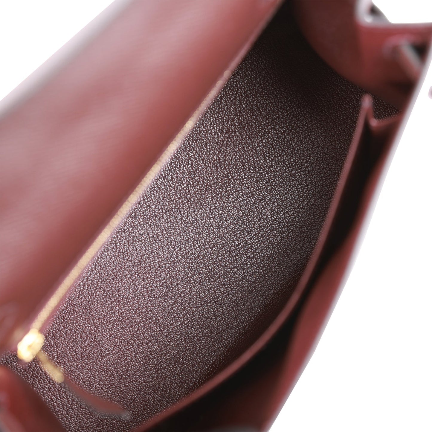 Luxury Hermes Kelly Sellier 25 Rouge Sellier Epsom Gold Hardware