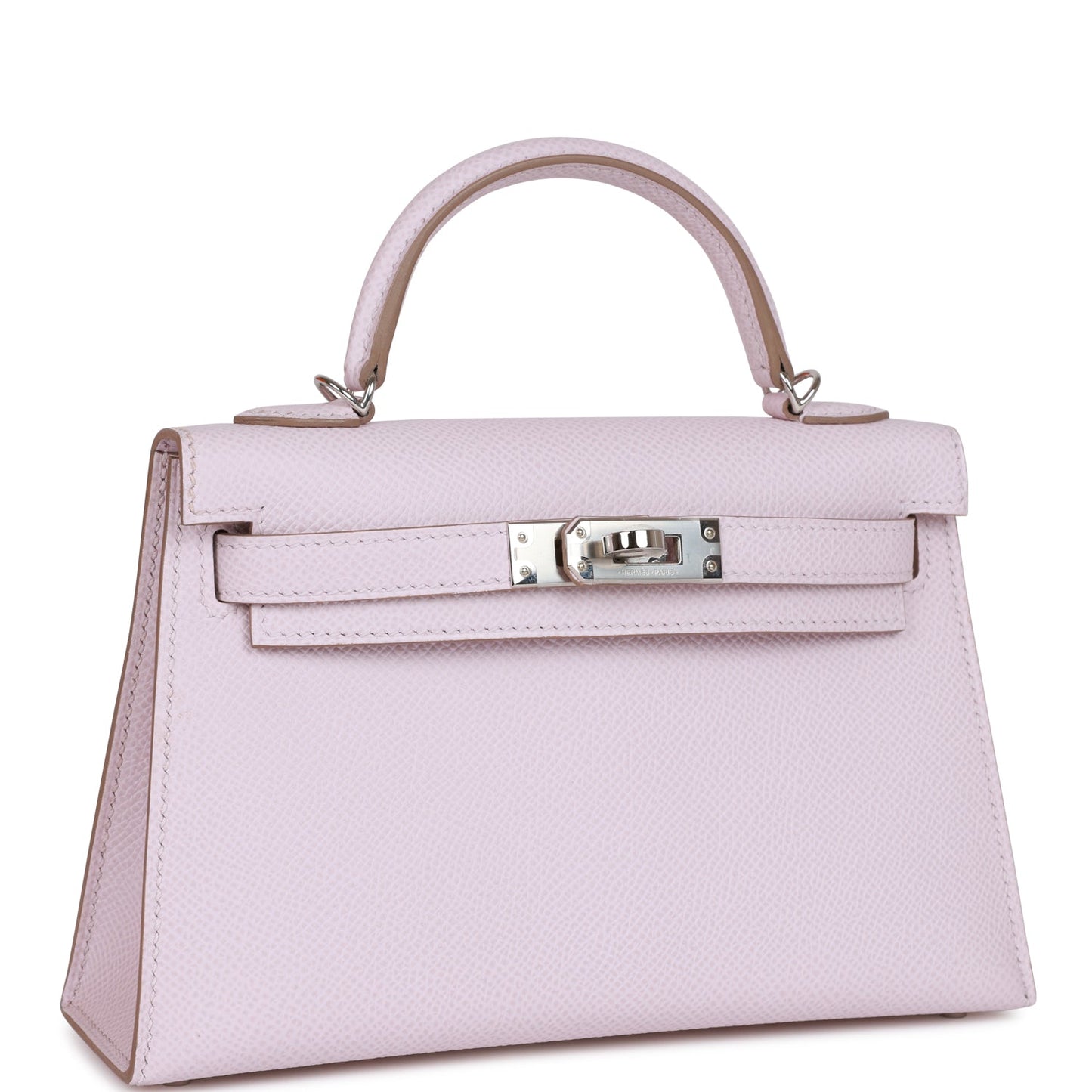 Luxury Hermes Kelly Sellier 20 Mauve Pale Epsom Palladium Hardware