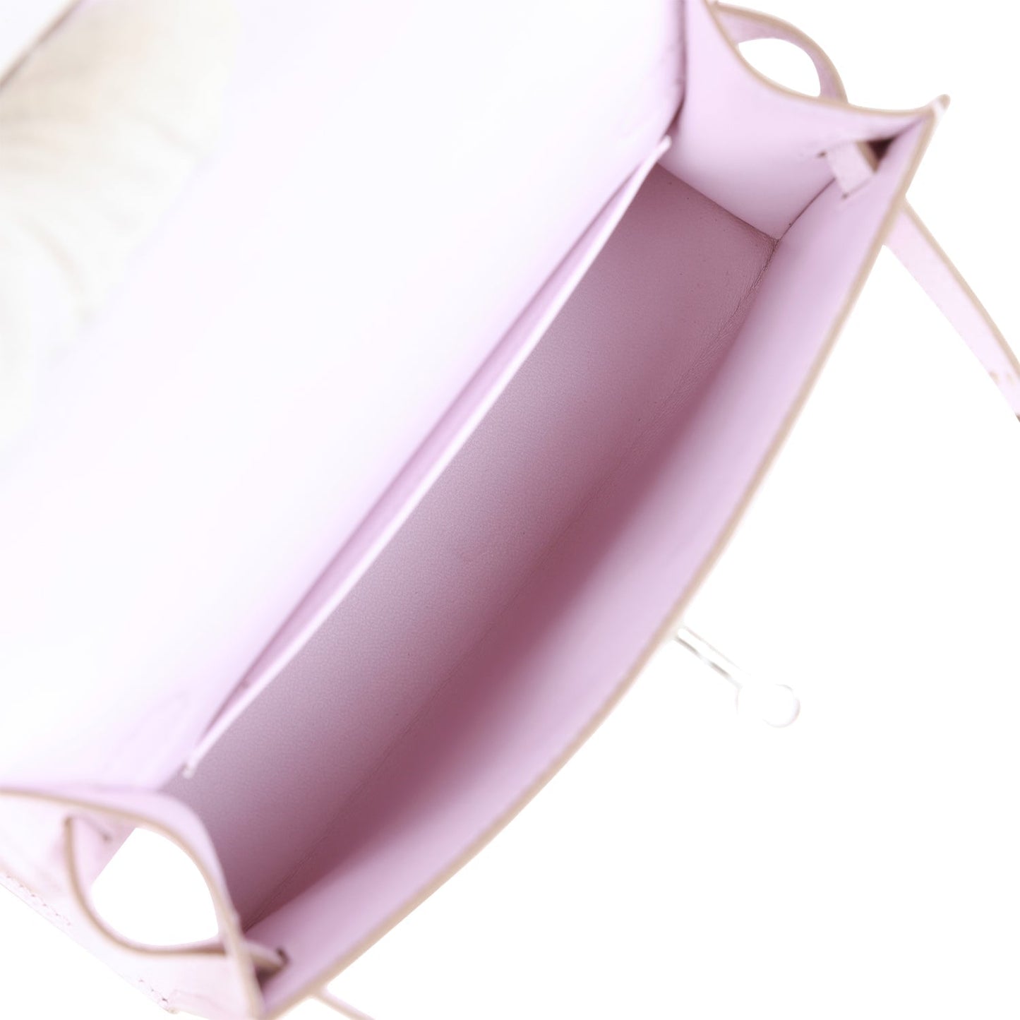 Luxury Hermes Kelly Sellier 20 Mauve Pale Epsom Palladium Hardware