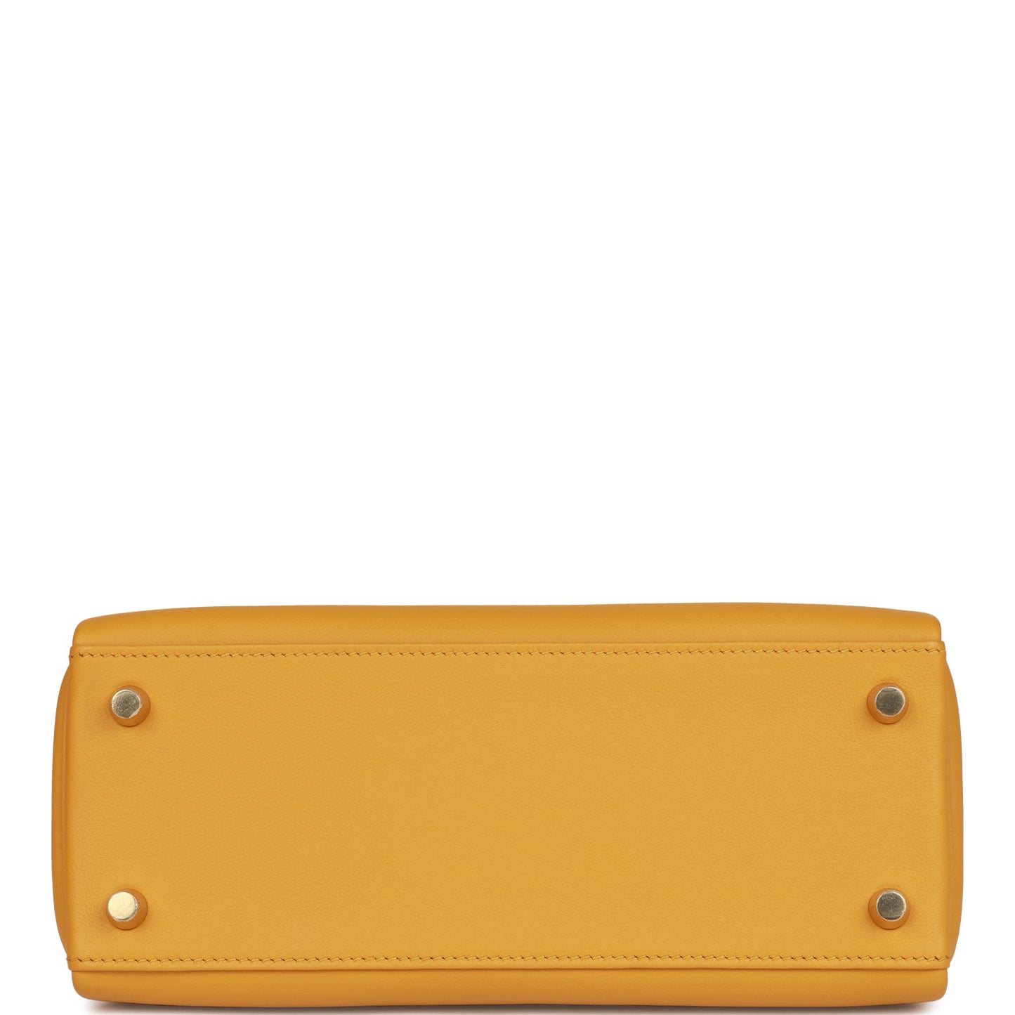 Luxury Hermes Kelly Retourne 25 Jaune Ambre Swift Gold Hardware