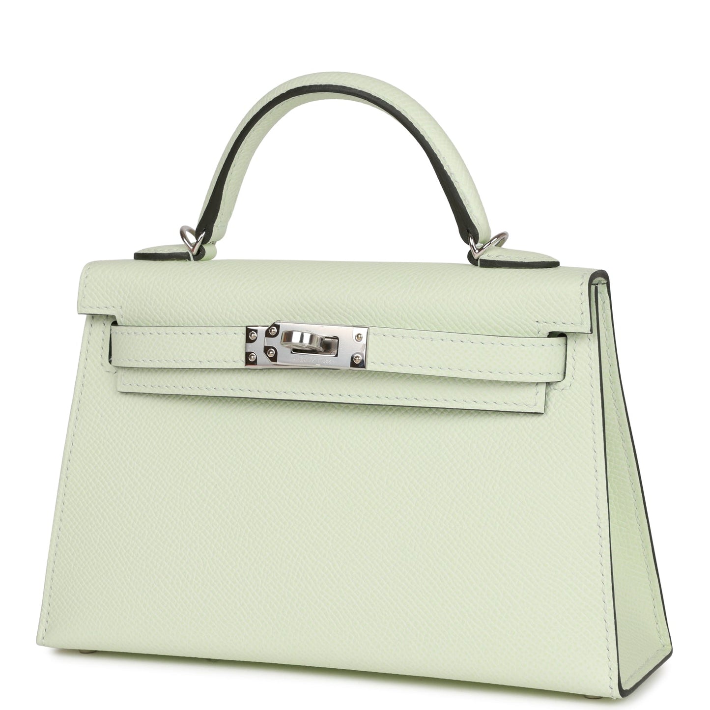 Luxury Hermes Kelly Sellier 20 Vert Fizz Epsom Palladium Hardware