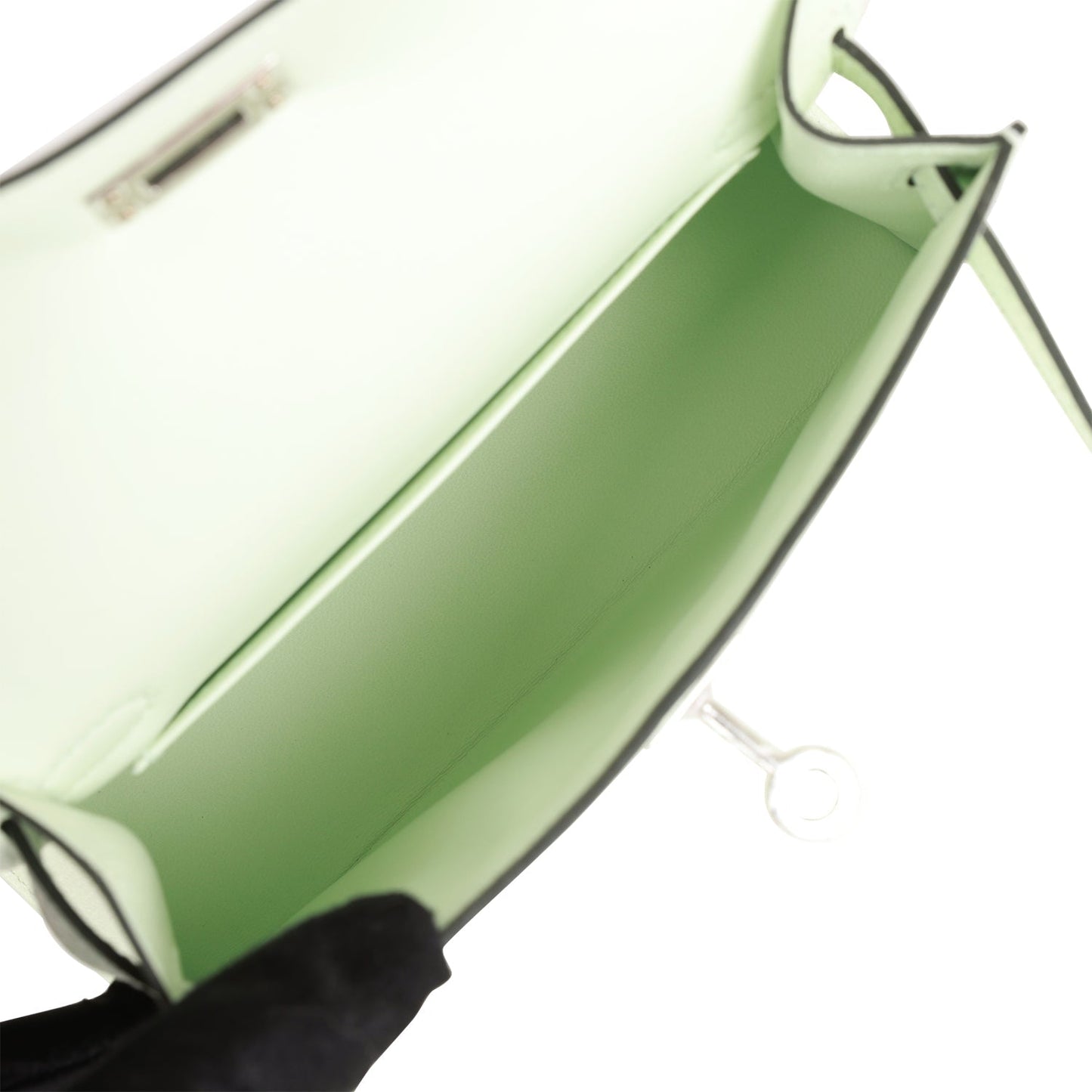 Luxury Hermes Kelly Sellier 20 Vert Fizz Epsom Palladium Hardware