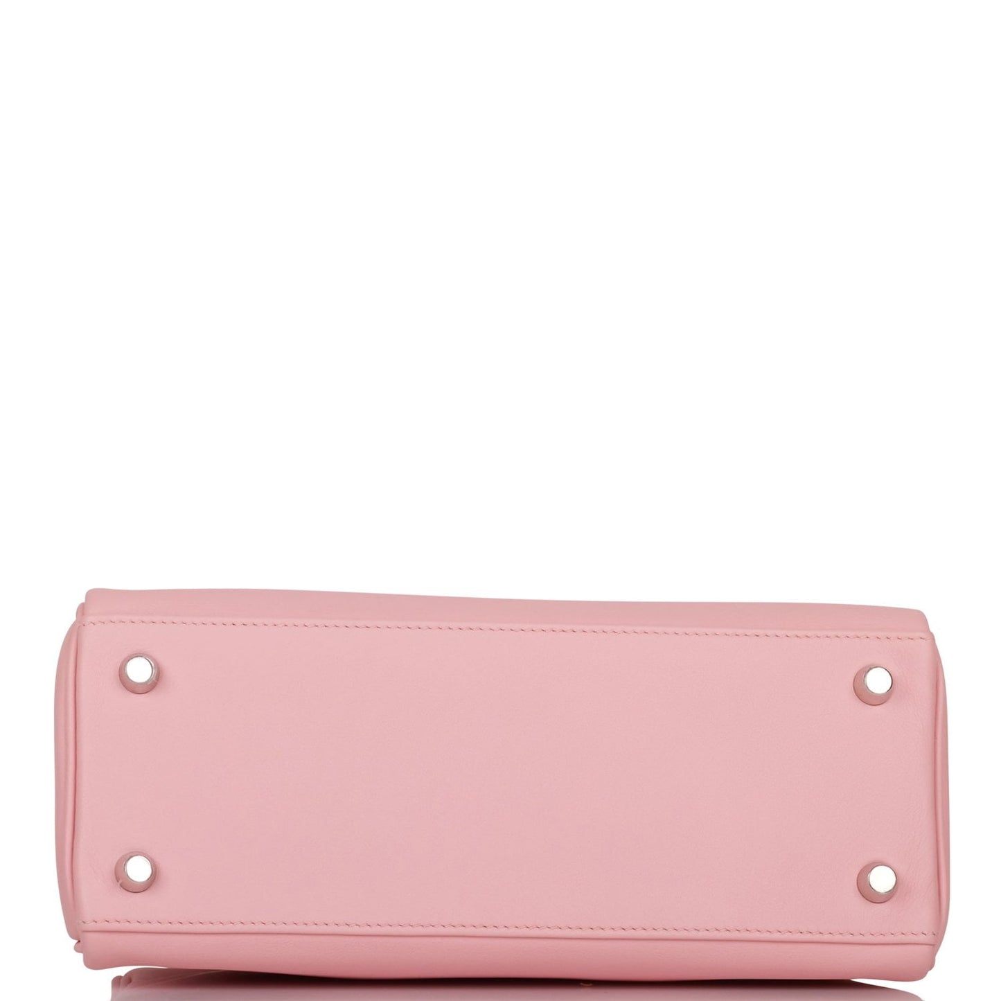 Luxury Hermes Kelly Retourne 25 Rose Sakura Swift Palladium Hardware