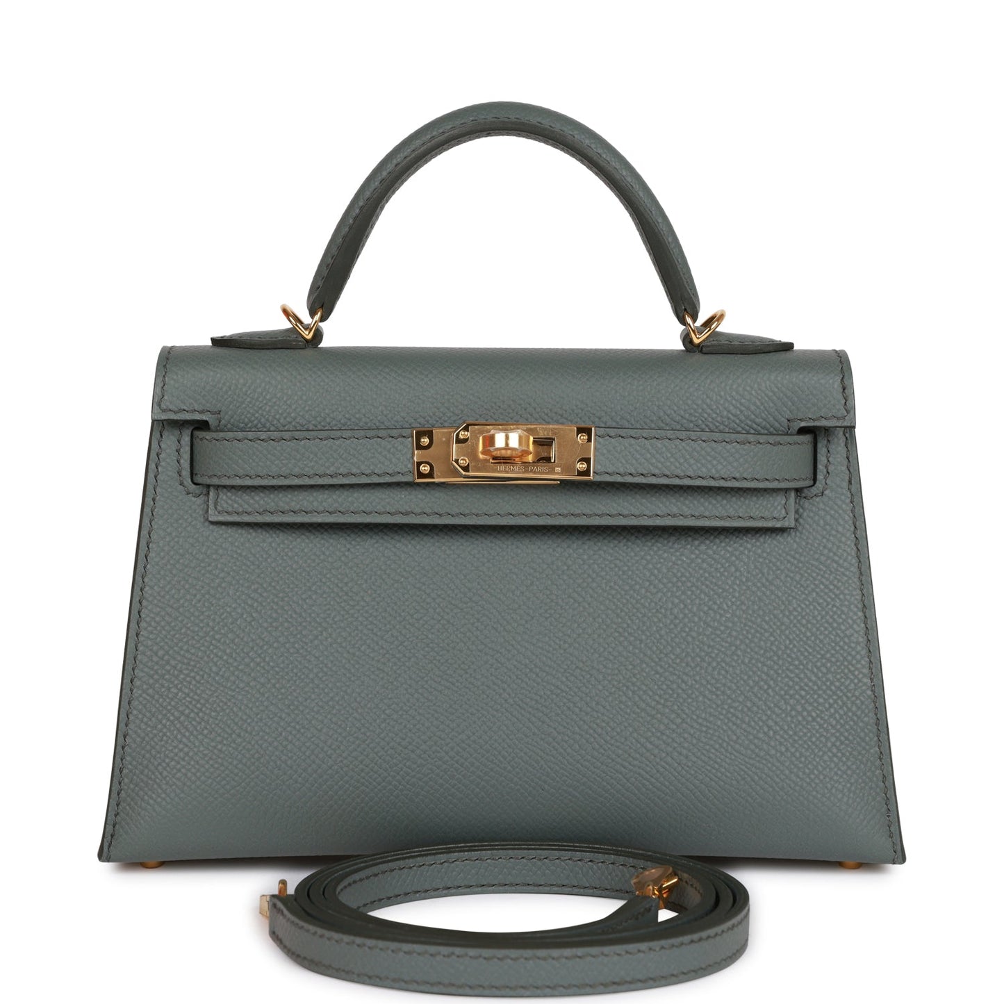 Luxury Hermes Kelly Sellier 20 Vert Amande Epsom Gold Hardware