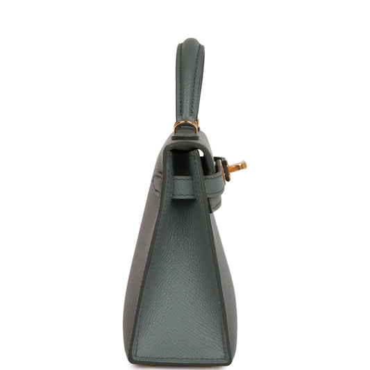 Luxury Hermes Kelly Sellier 20 Vert Amande Epsom Gold Hardware