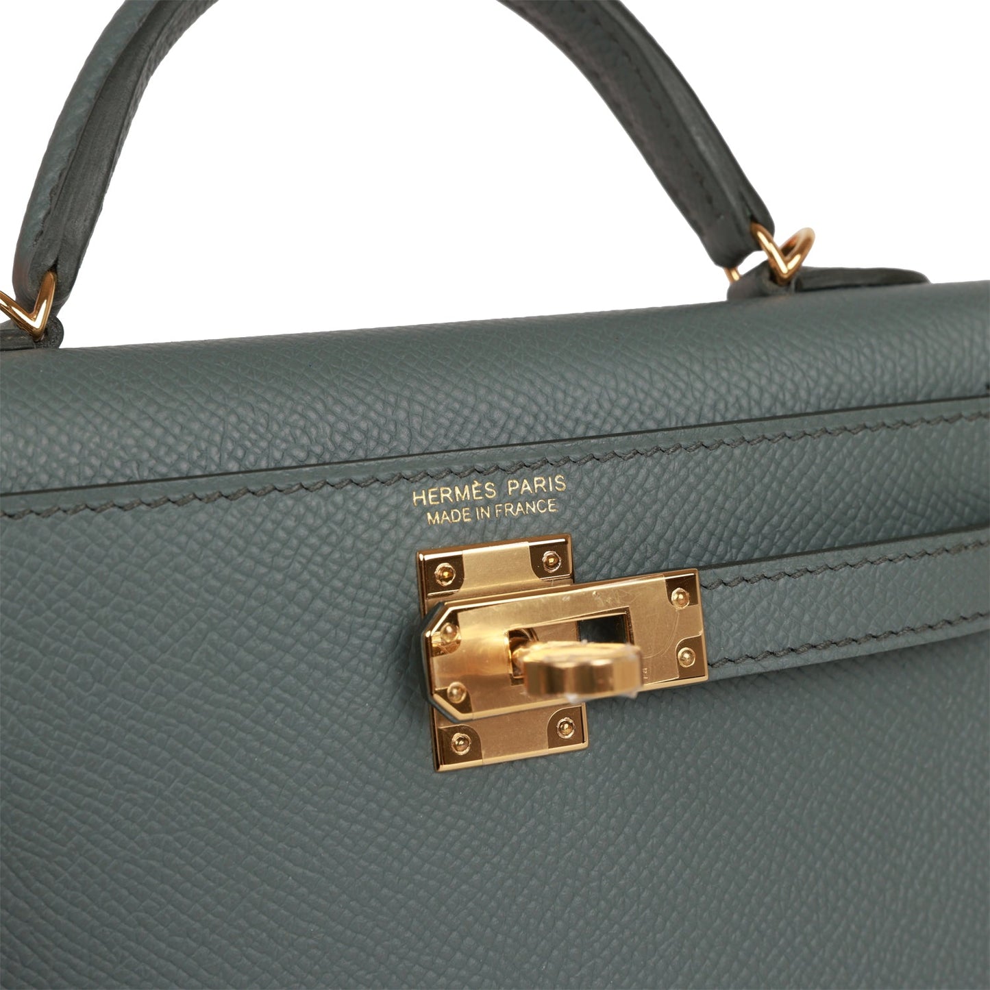 Luxury Hermes Kelly Sellier 20 Vert Amande Epsom Gold Hardware