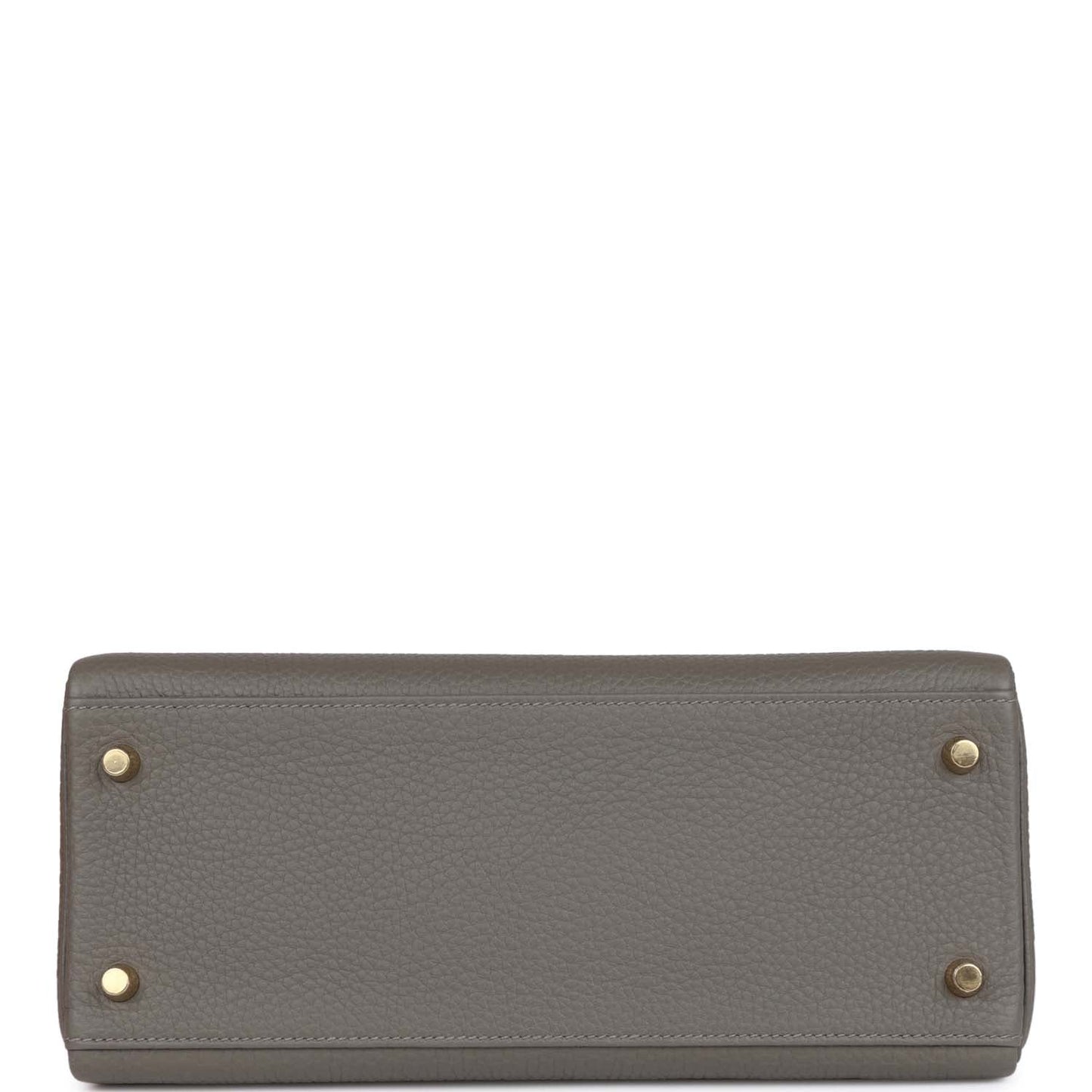 Luxury Hermes Kelly Retourne 28 Gris Meyer Clemence Gold Hardware