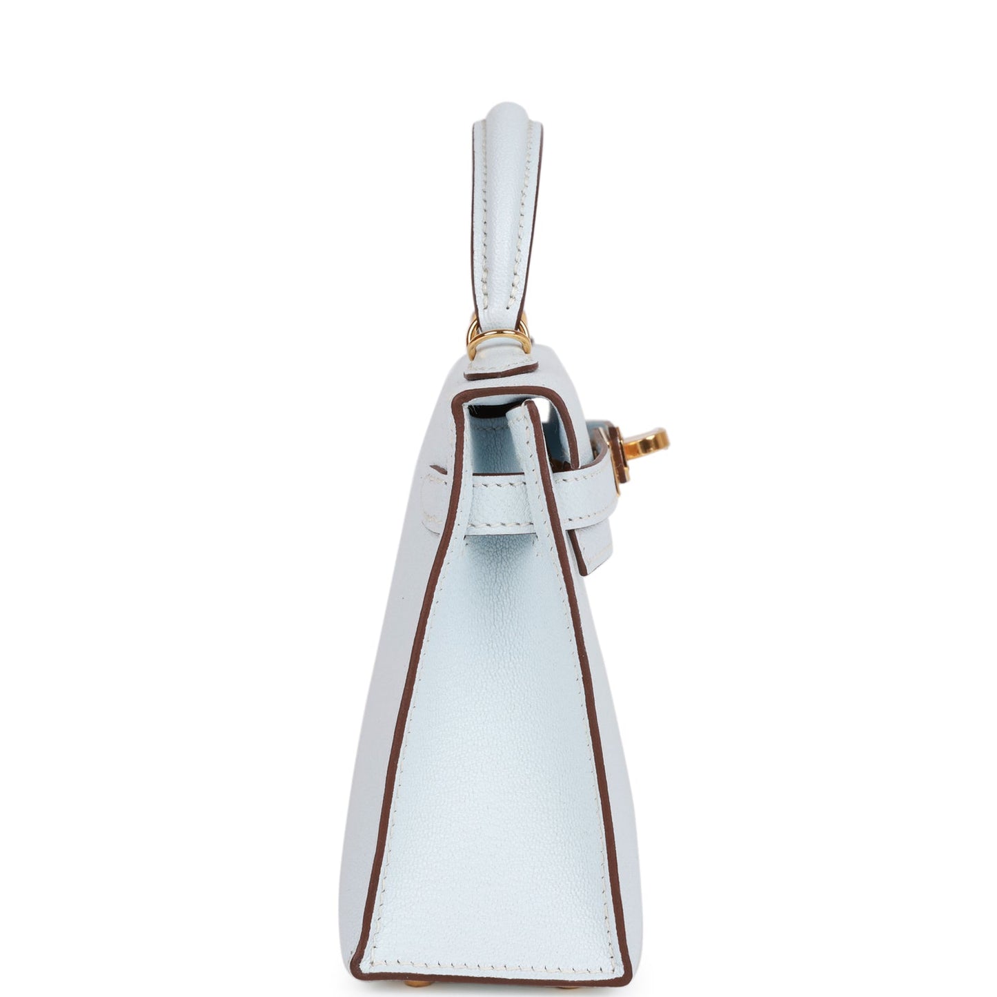 Luxury Hermes Kelly Sellier 20 Bleu Brume Chevre Gold Hardware