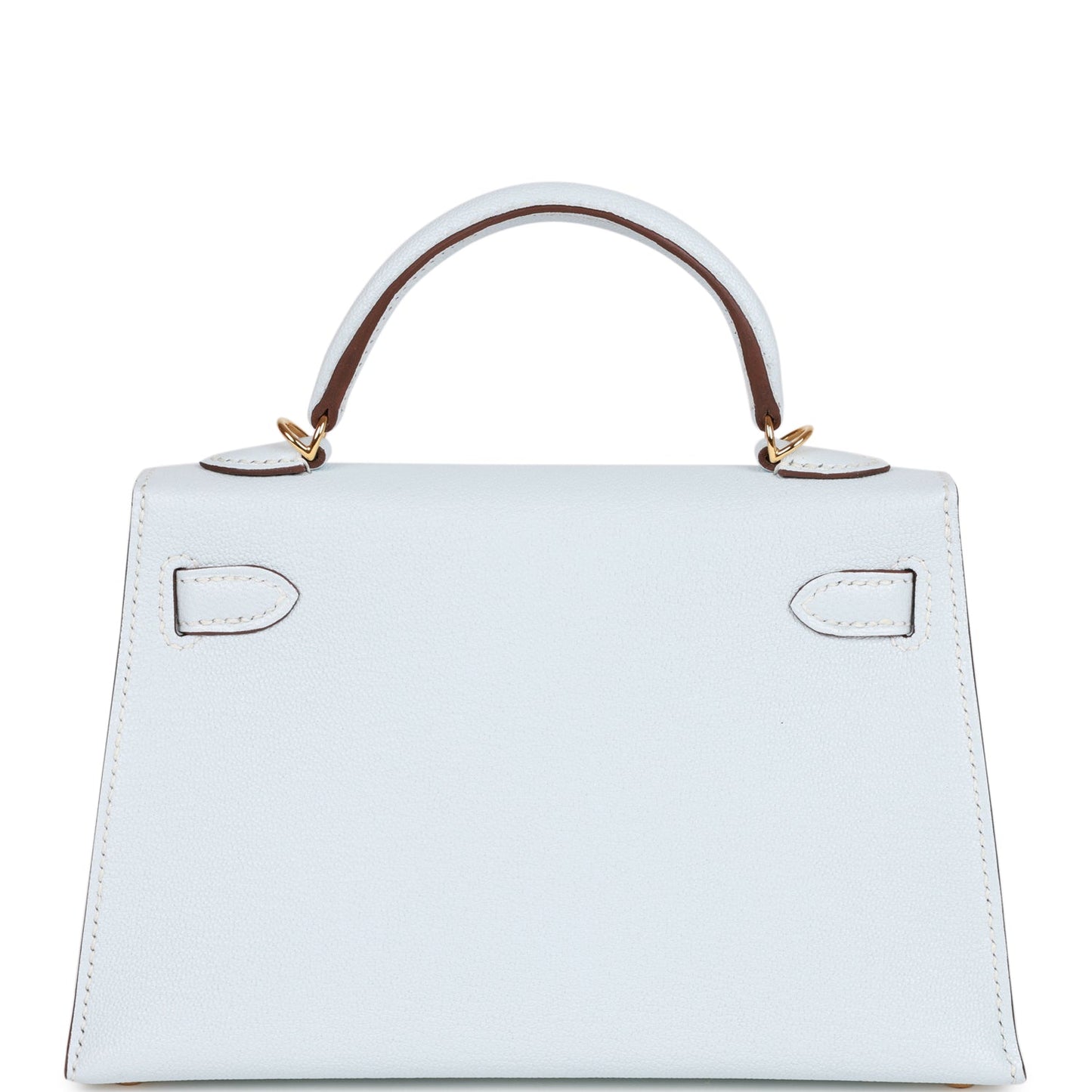 Luxury Hermes Kelly Sellier 20 Bleu Brume Chevre Gold Hardware