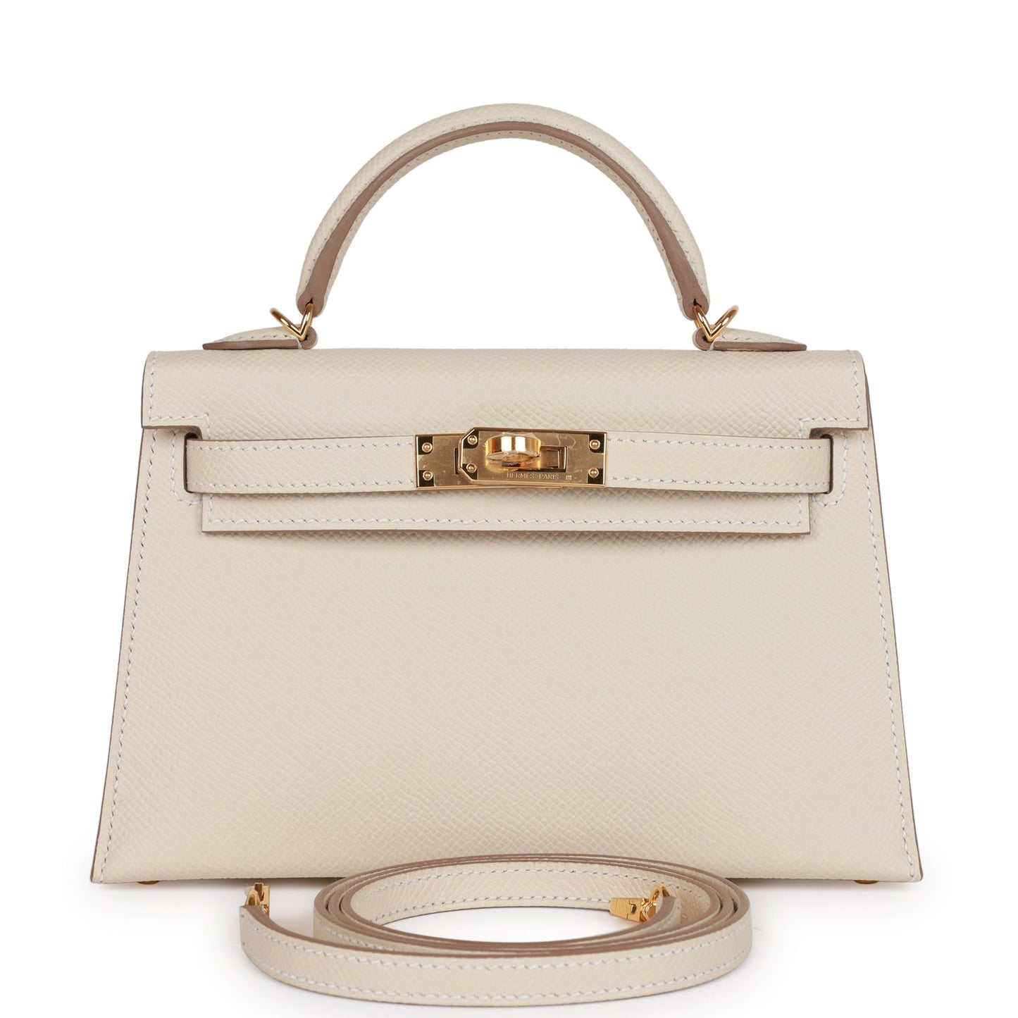 Luxury Hermes Kelly Sellier 20 Craie Epsom Gold Hardware