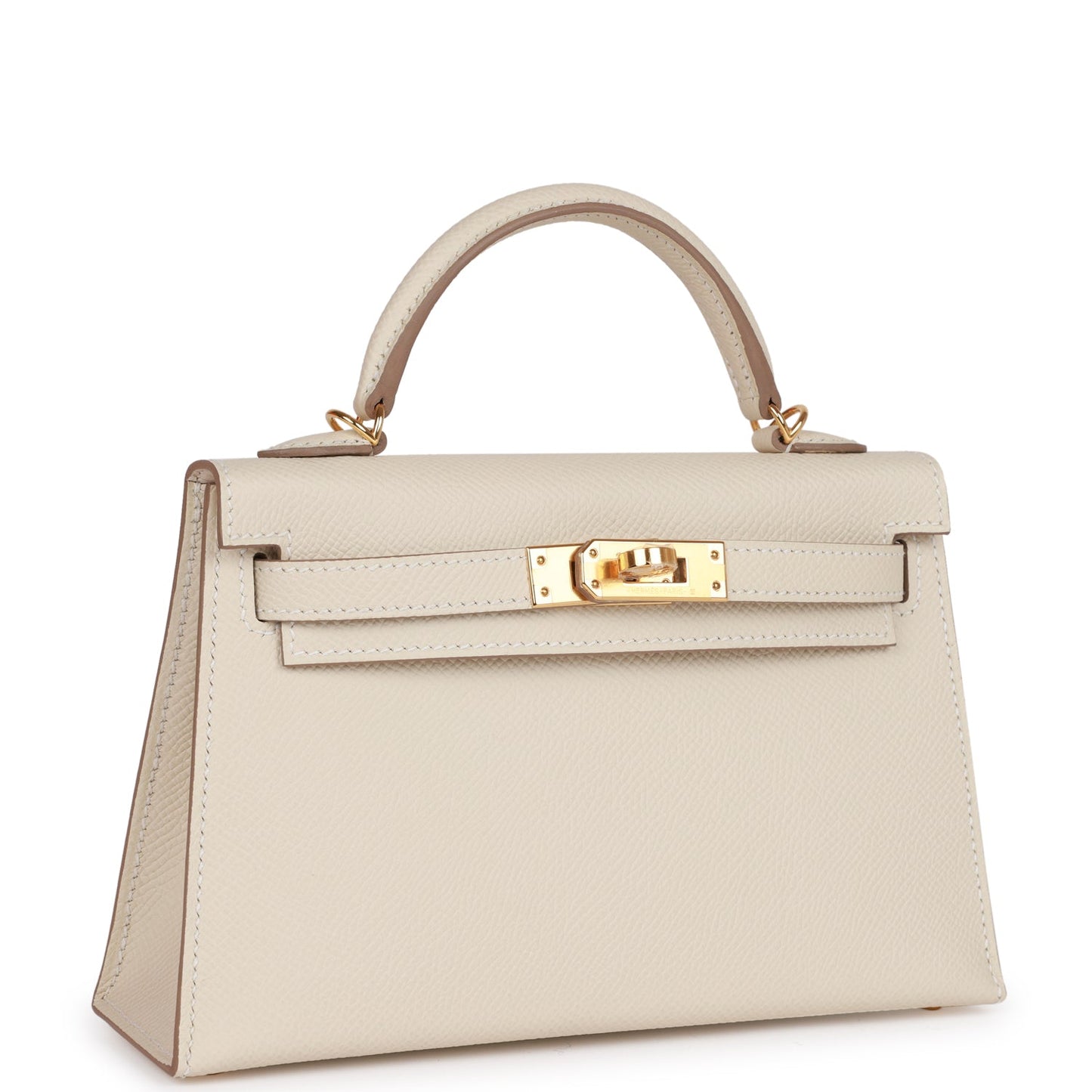 Luxury Hermes Kelly Sellier 20 Craie Epsom Gold Hardware