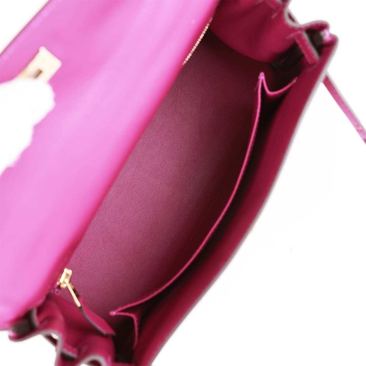 Luxury Hermes Kelly Retourne 25 Anemone Swift Permabrass Hardware