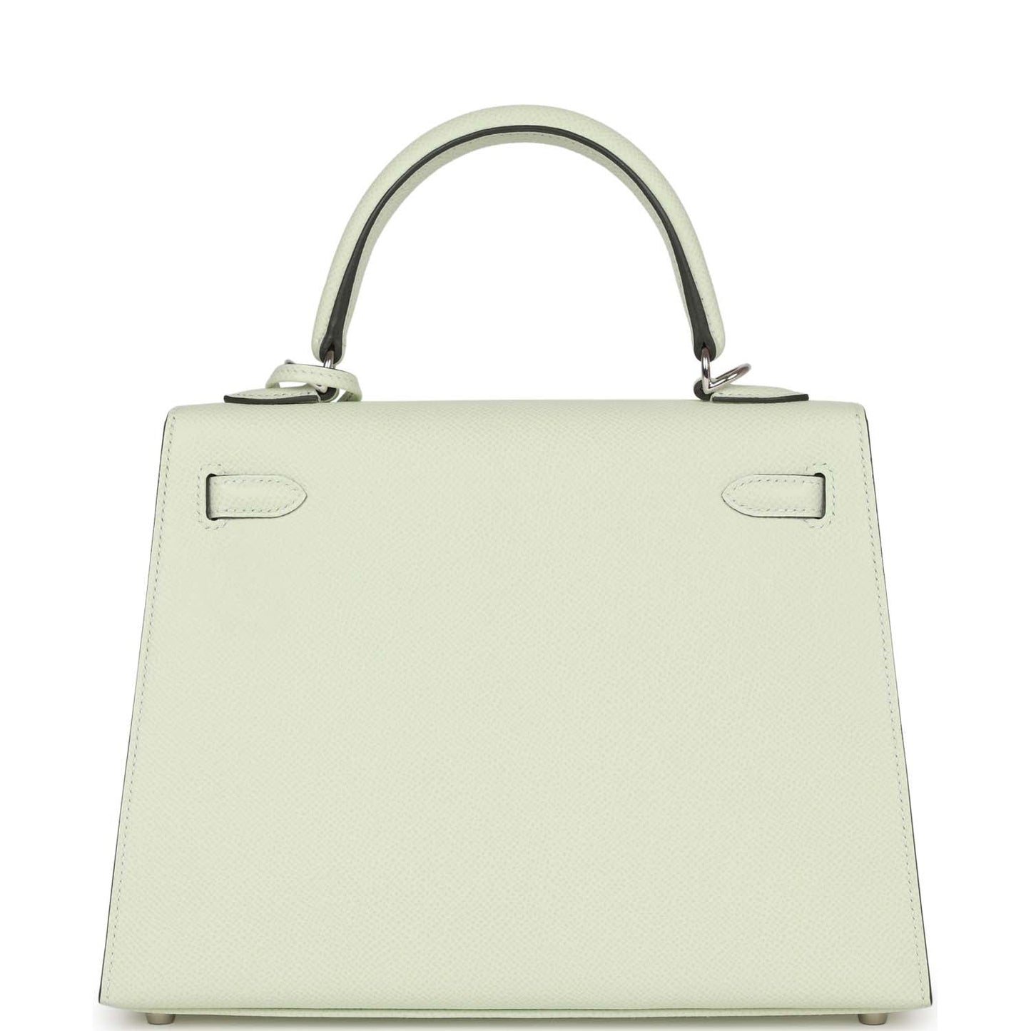 Luxury Hermes Kelly Sellier 25 Vert Fizz Epsom Palladium Hardware