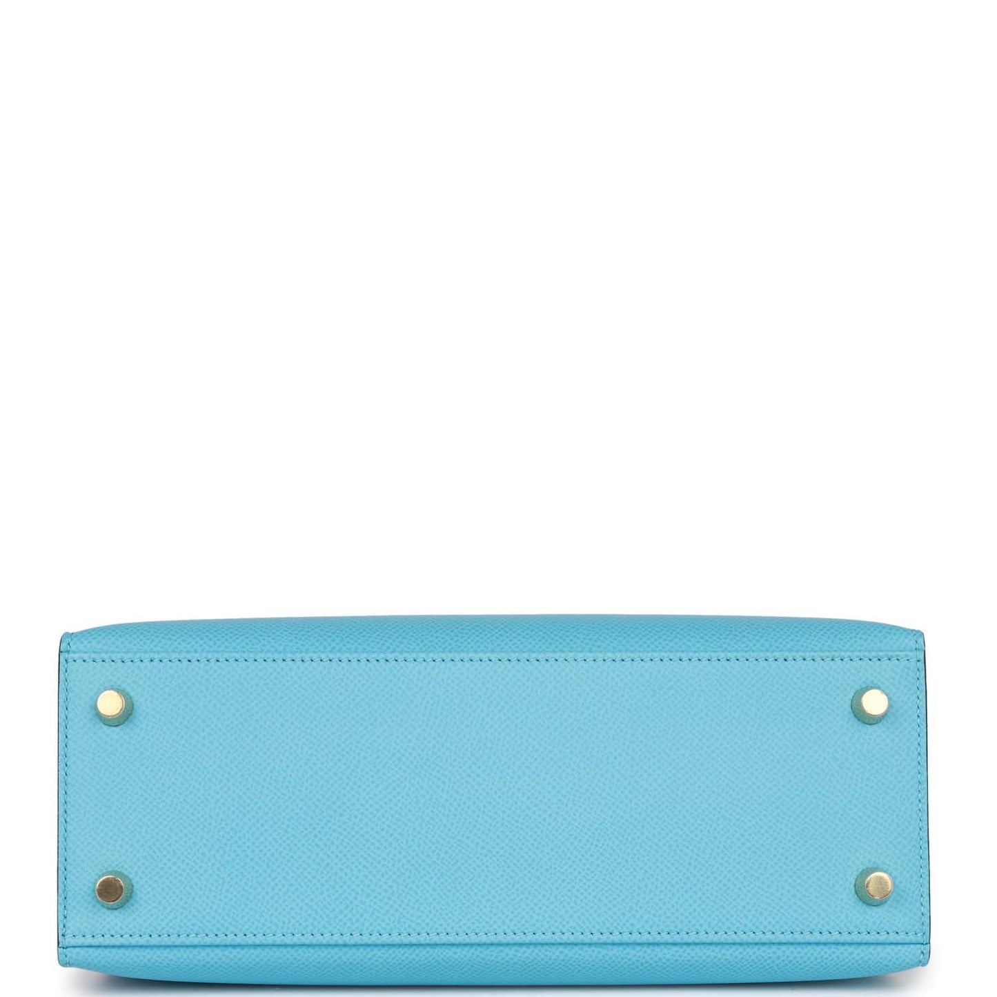 Luxury Hermes Kelly Sellier 25 Celeste Epsom Gold Hardware