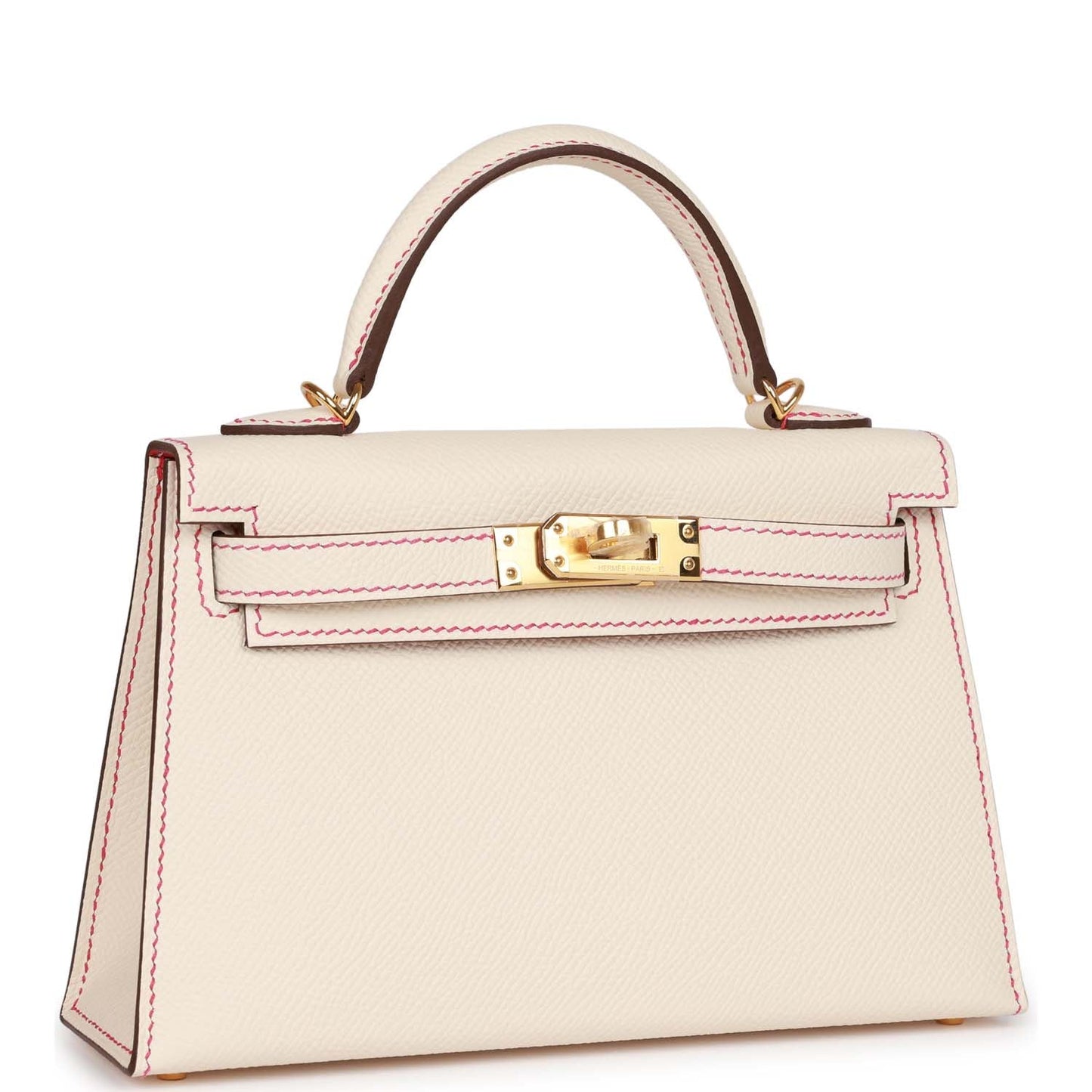 Luxury Hermes Special Order (HSS) Kelly Sellier 20 Nata Verso Epsom Gold Hardware