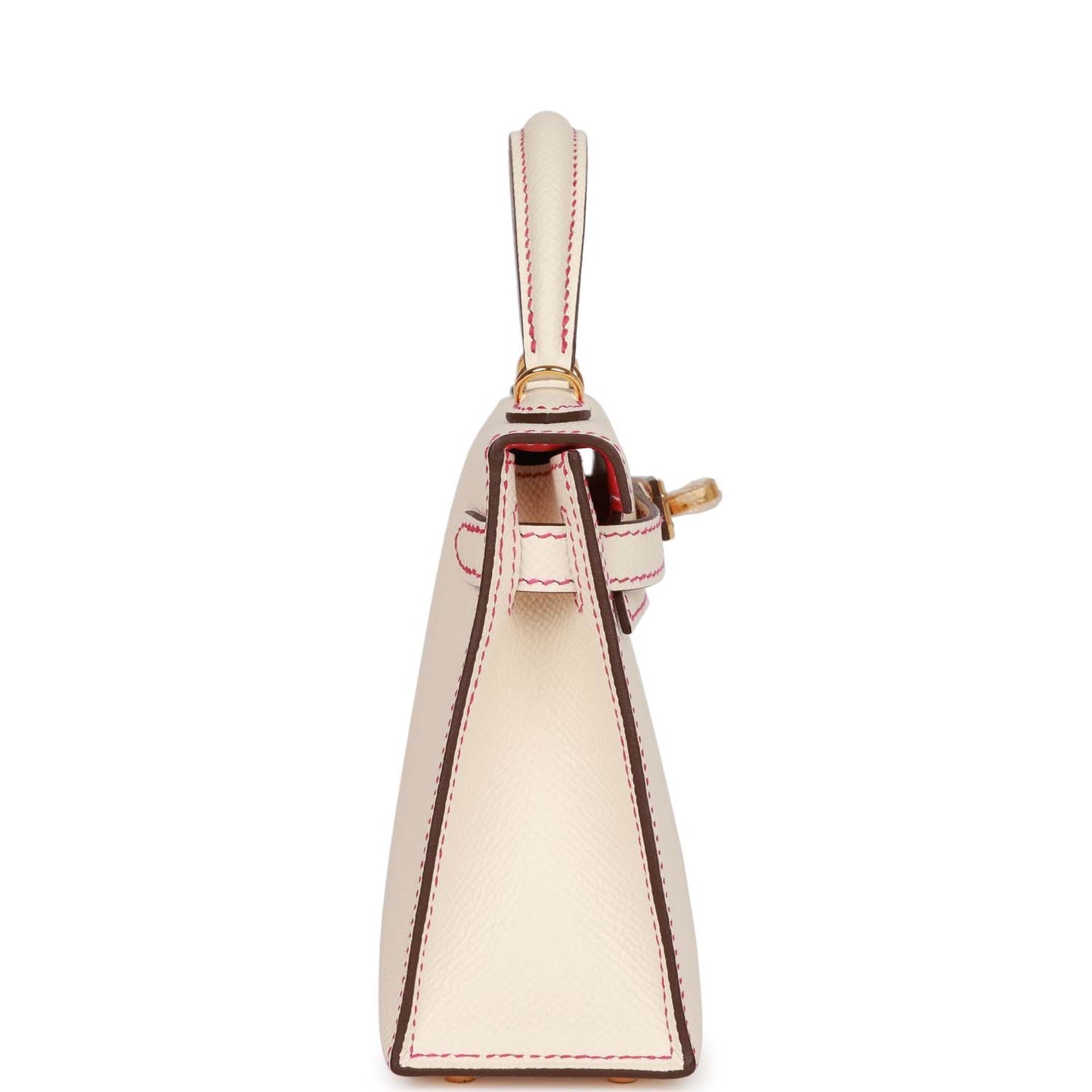 Luxury Hermes Special Order (HSS) Kelly Sellier 20 Nata Verso Epsom Gold Hardware