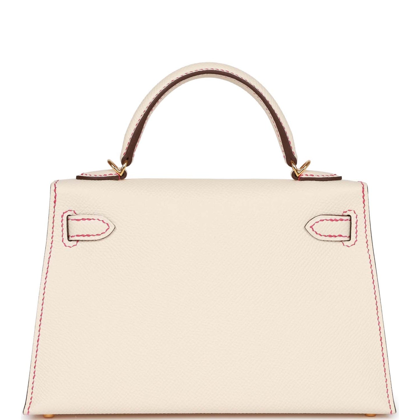 Luxury Hermes Special Order (HSS) Kelly Sellier 20 Nata Verso Epsom Gold Hardware