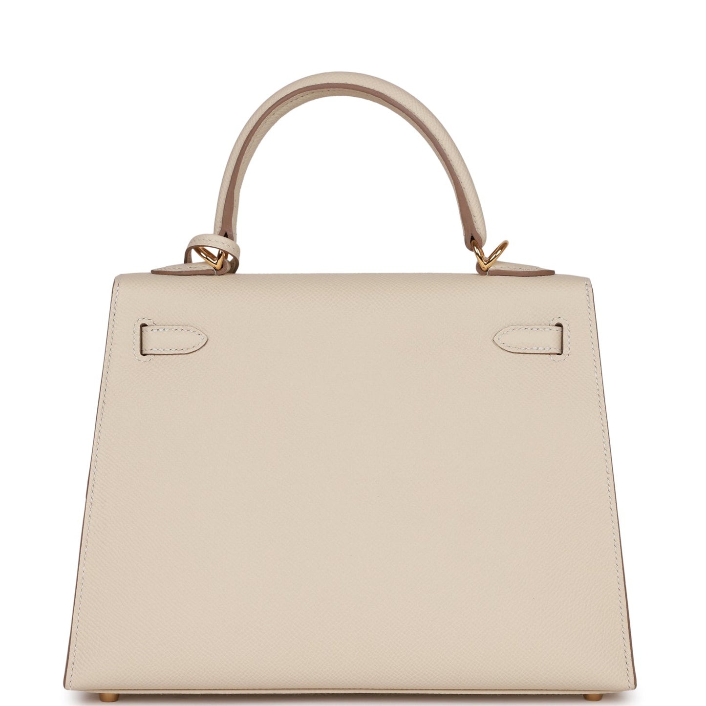 Luxury Hermes Kelly Sellier 25 Craie Epsom Gold Hardware