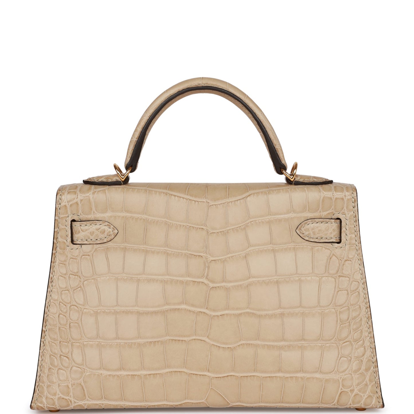 Luxury Hermes Kelly 20 Trench Matte Alligator Mississippiensis Gold Hardware