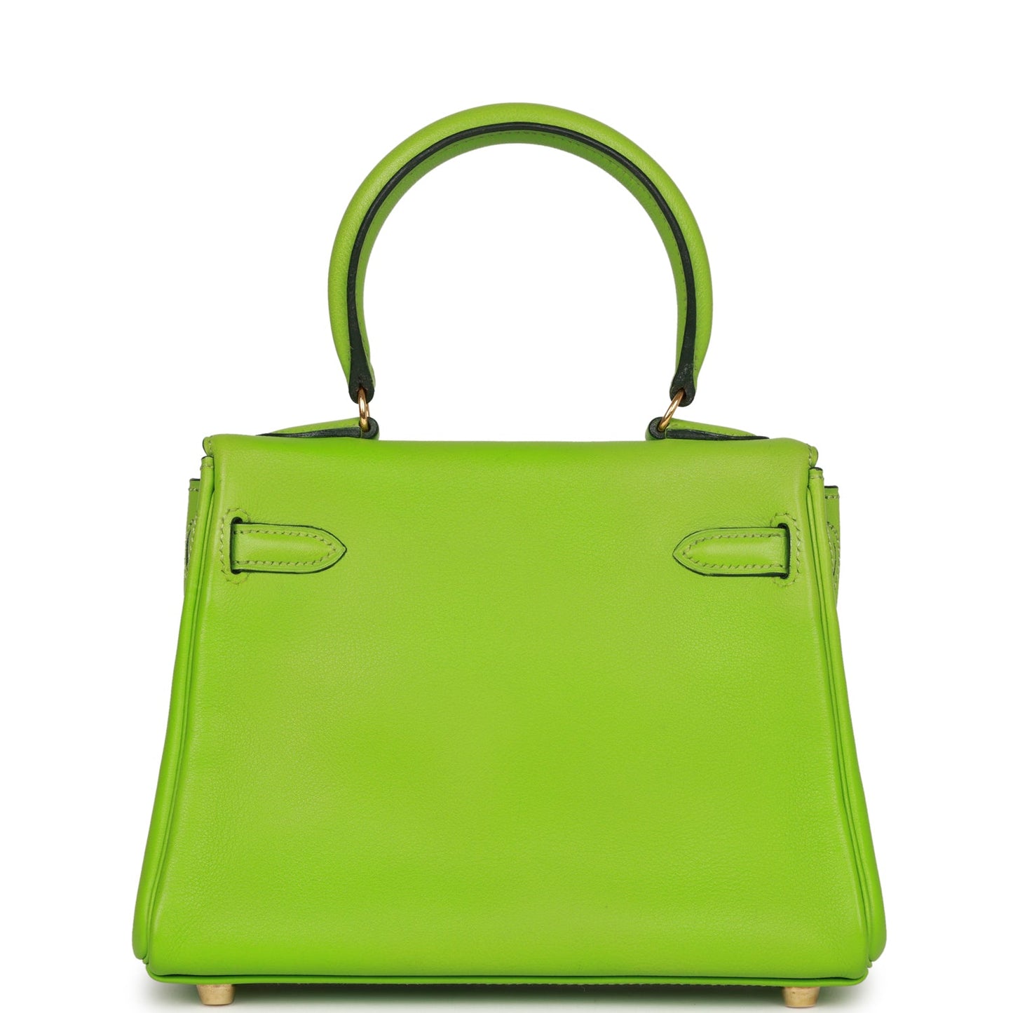 Vintage Luxury Hermes Kelly Retourne 20 Vert Cru Gulliver Gold Hardware