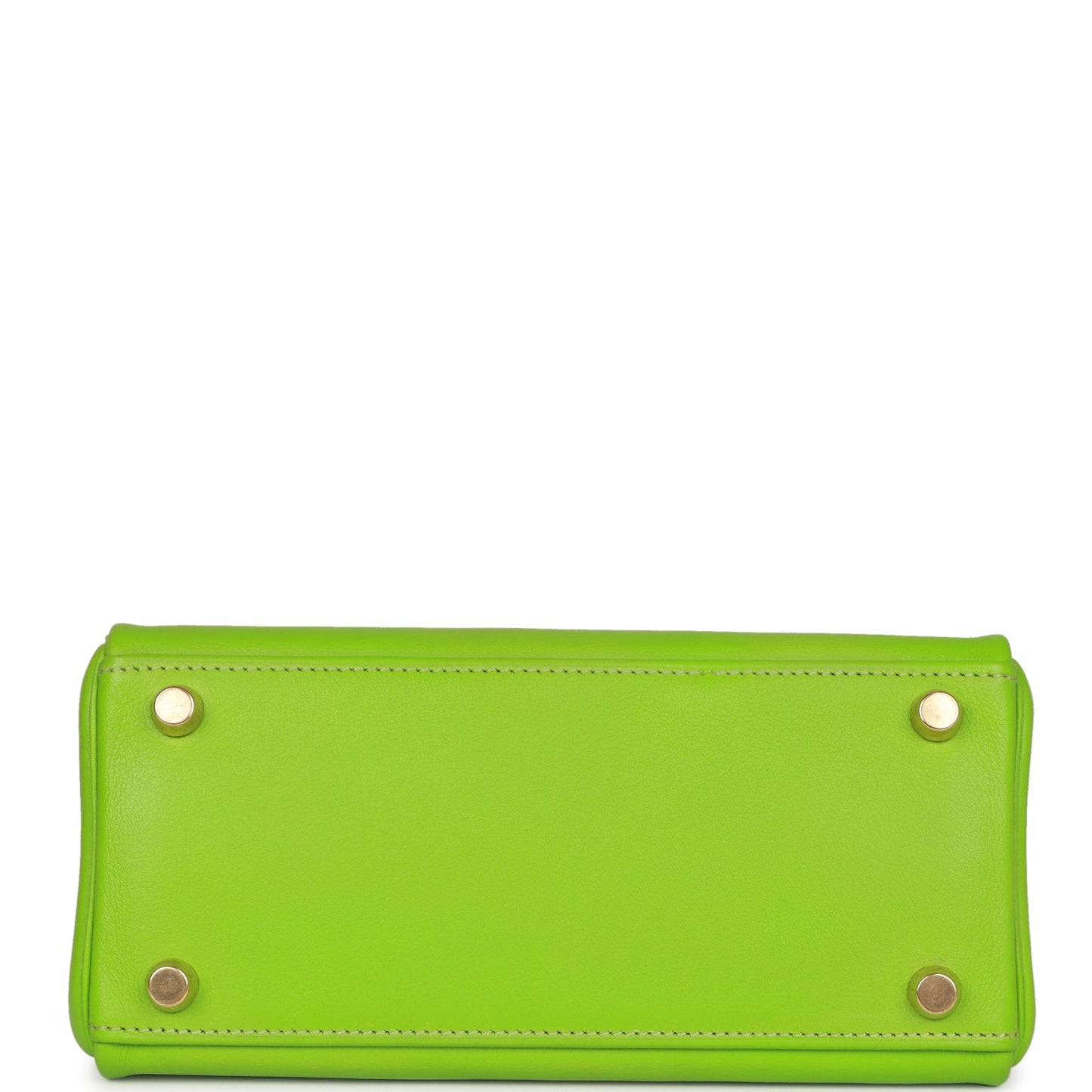 Vintage Luxury Hermes Kelly Retourne 20 Vert Cru Gulliver Gold Hardware