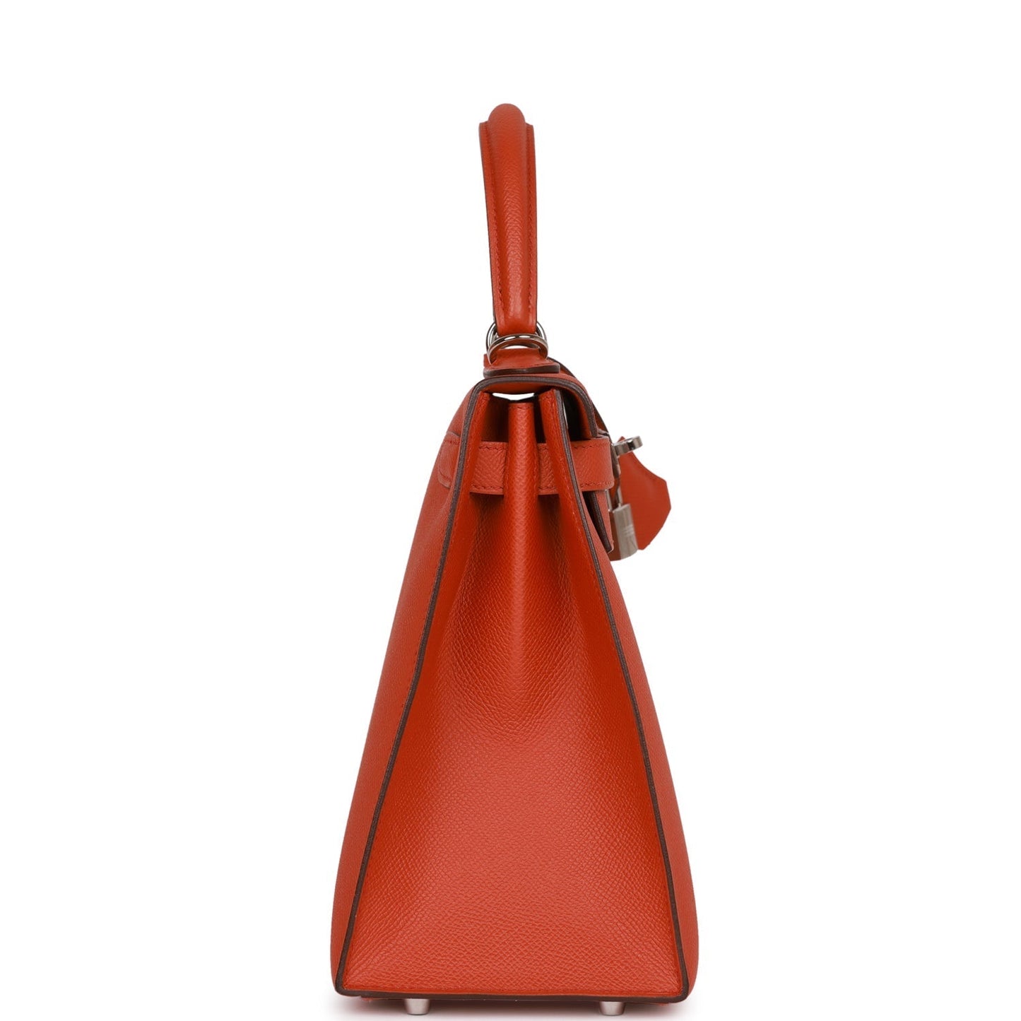 Luxury Hermes Kelly Sellier 28 Terre Battue Epsom Palladium Hardware