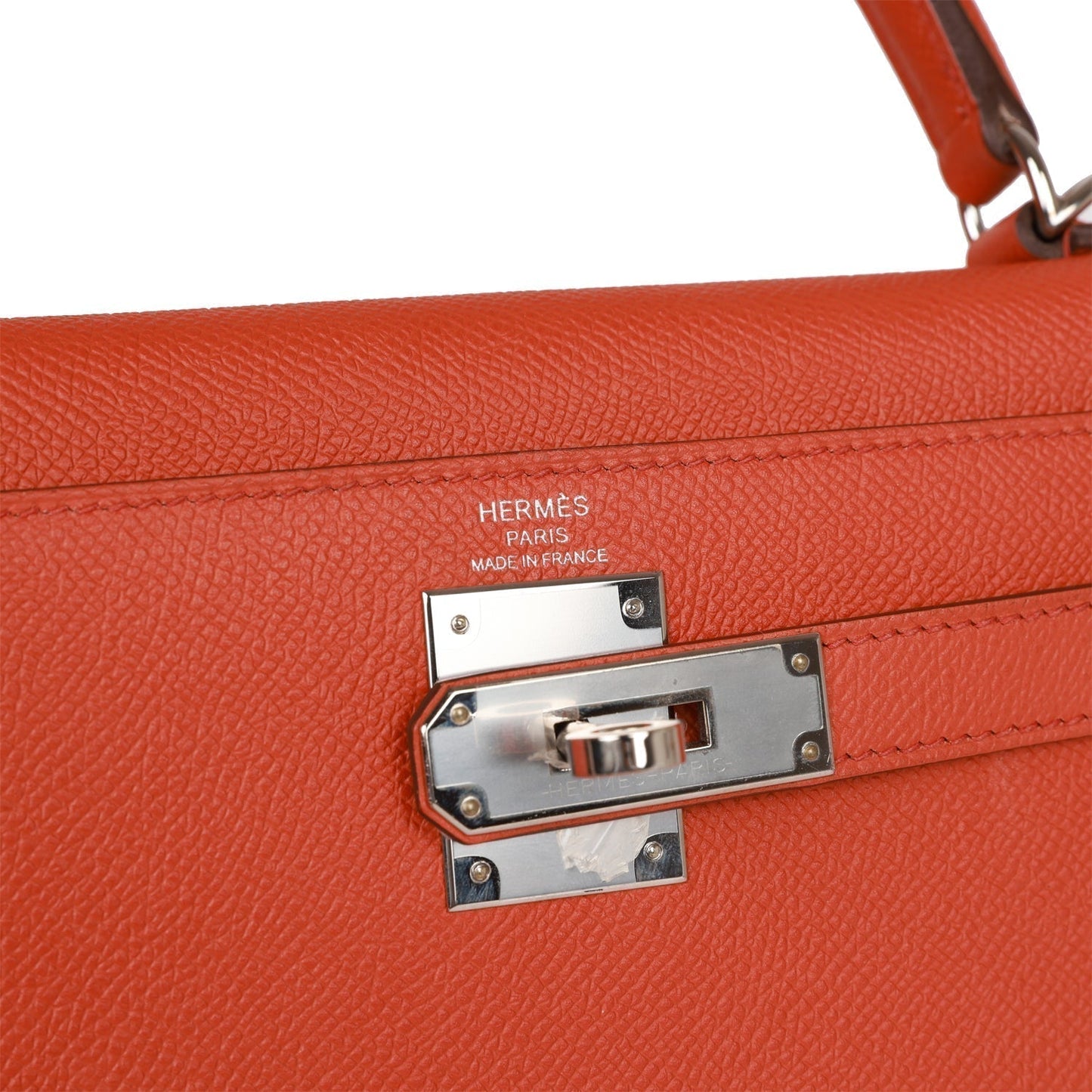 Luxury Hermes Kelly Sellier 28 Terre Battue Epsom Palladium Hardware